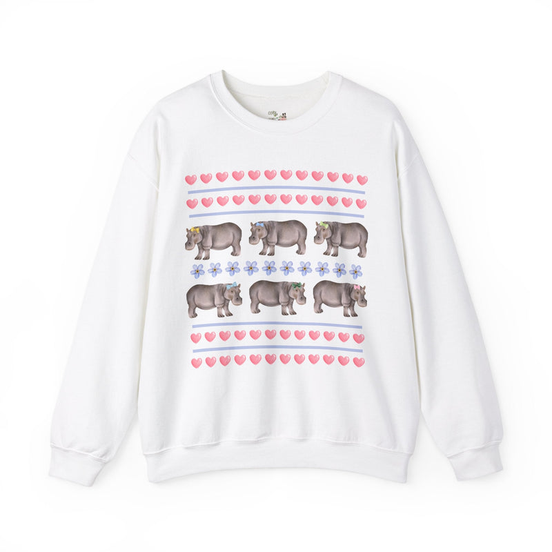 Funny Floral Hippo Sweatshirt - Opal and June