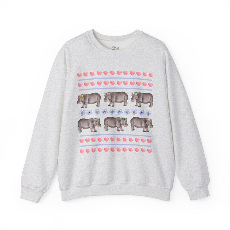 Funny Floral Hippo Sweatshirt - Opal and June