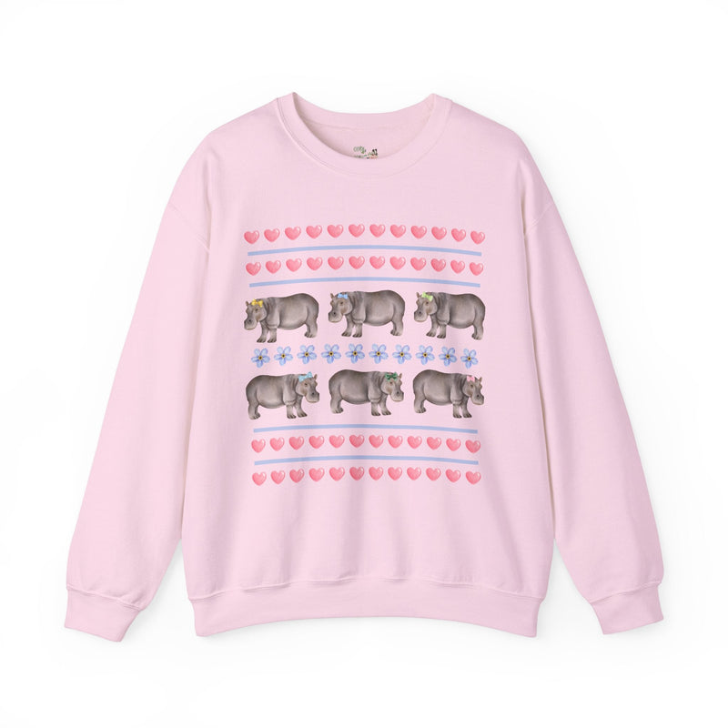 Funny Floral Hippo Sweatshirt - Opal and June