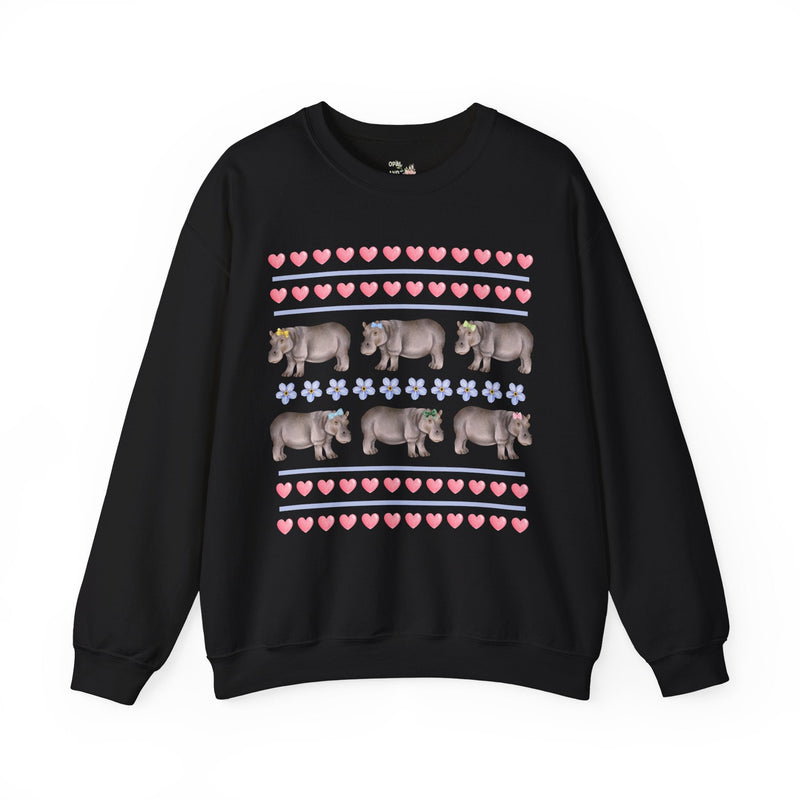 Funny Floral Hippo Sweatshirt - Opal and June