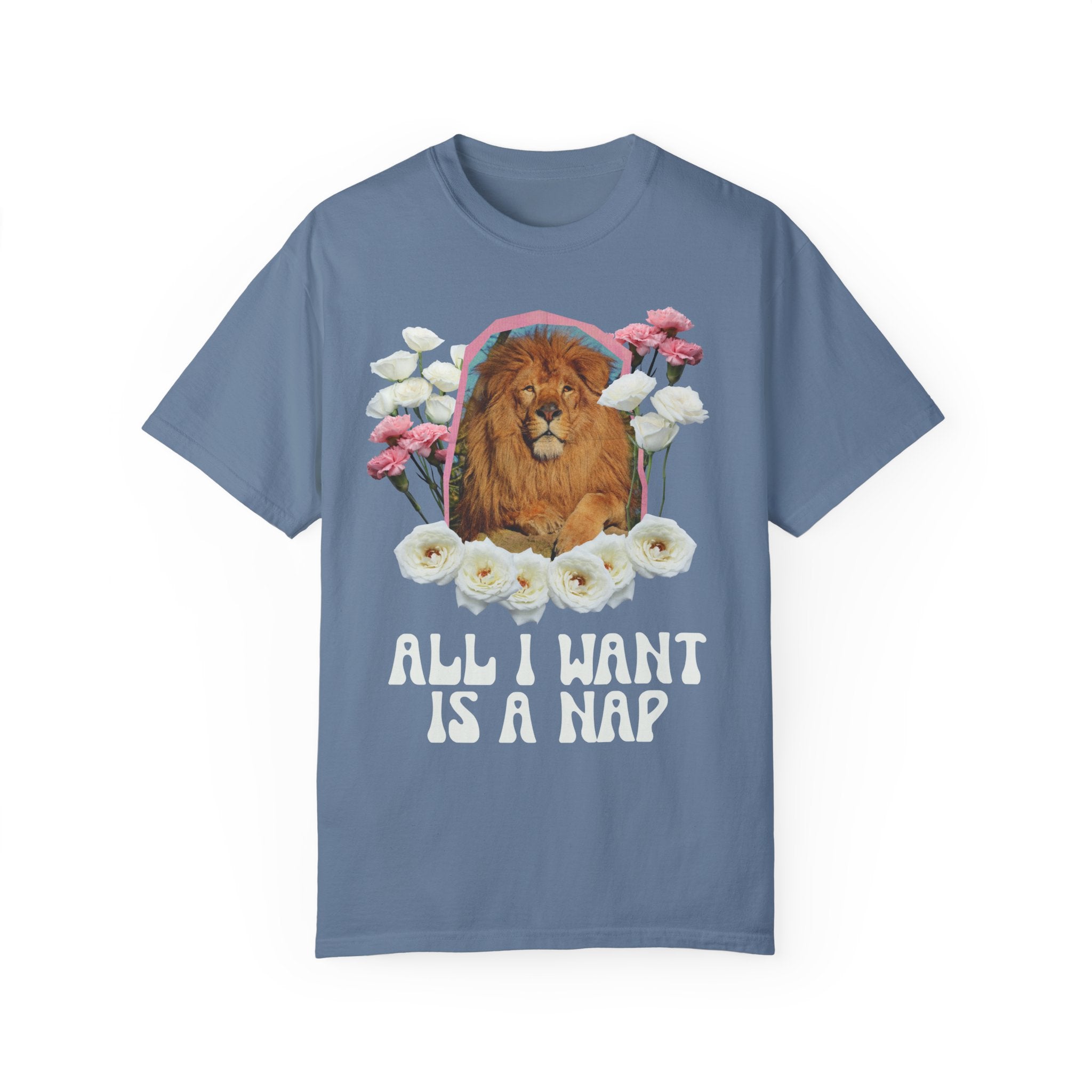 Funny Floral Lion Shirt: All I Want Is A Nap - Opal and June
