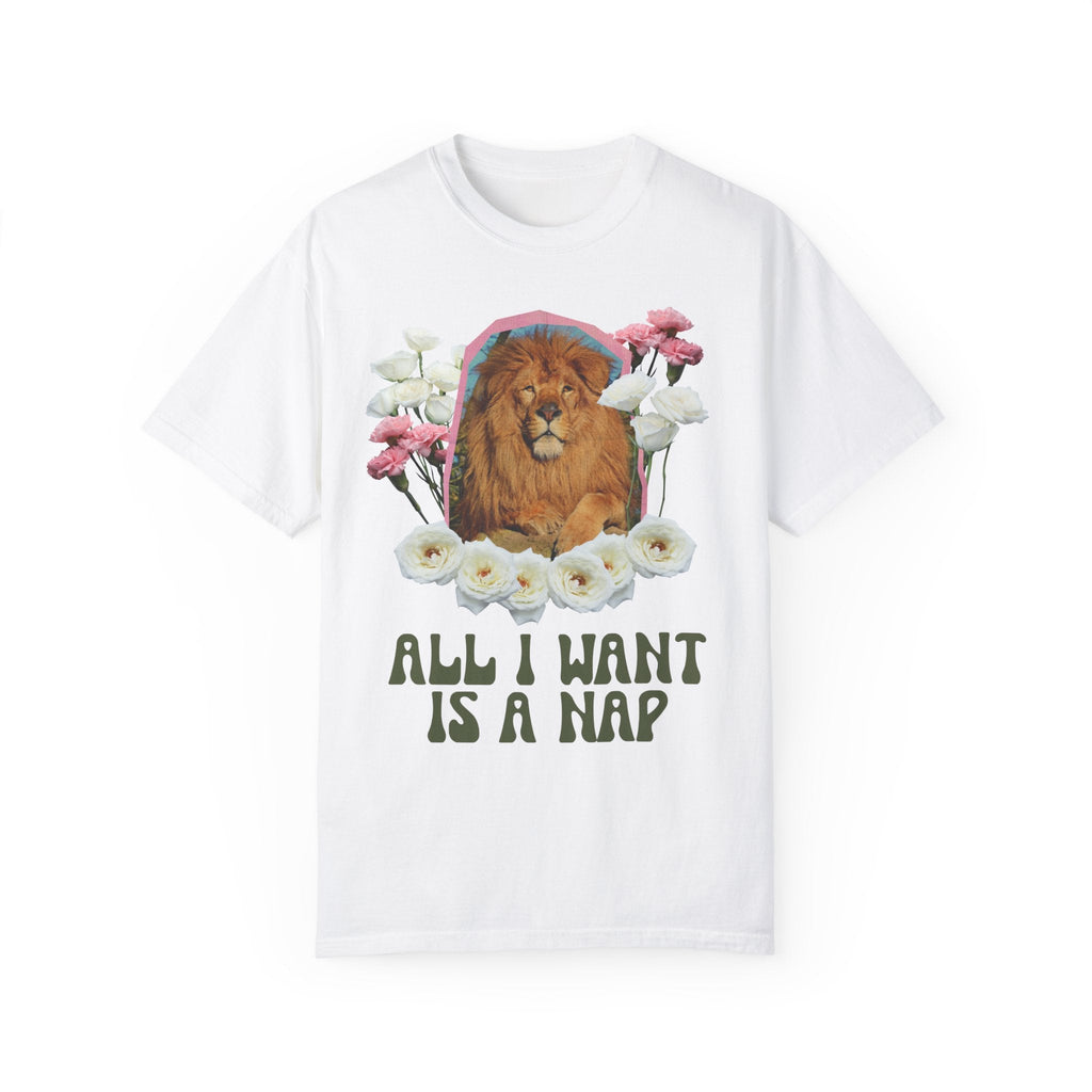 Funny Floral Lion Shirt: All I Want Is A Nap - Opal and June