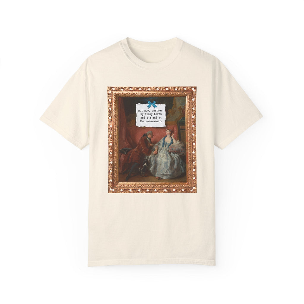 Funny French Art History Tee Shirt for Humanities Major Who's Mad at the Government, Cute Feminist T-Shirt with Bow, Jean François de Troy - Opal and June