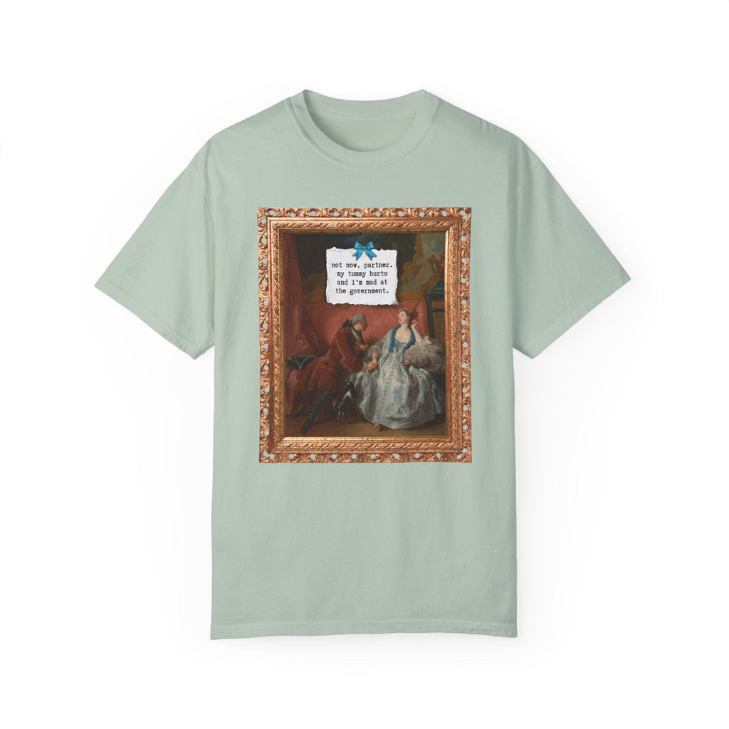 Funny French Art History Tee Shirt for Humanities Major Who's Mad at the Government, Cute Feminist T-Shirt with Bow, Jean François de Troy - Opal and June