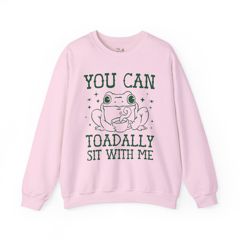Funny Frog Lover Sweatshirt with Positive Affirmation, Cute Animal Lover Gift for Coffee Lover, Nostalgic 90s or Early 2000s Aesthetic Frog - Opal and June