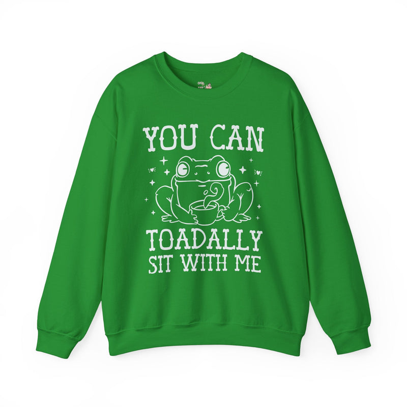 Funny Frog Lover Sweatshirt with Positive Affirmation, Cute Animal Lover Gift for Coffee Lover, Nostalgic 90s or Early 2000s Aesthetic Frog - Opal and June
