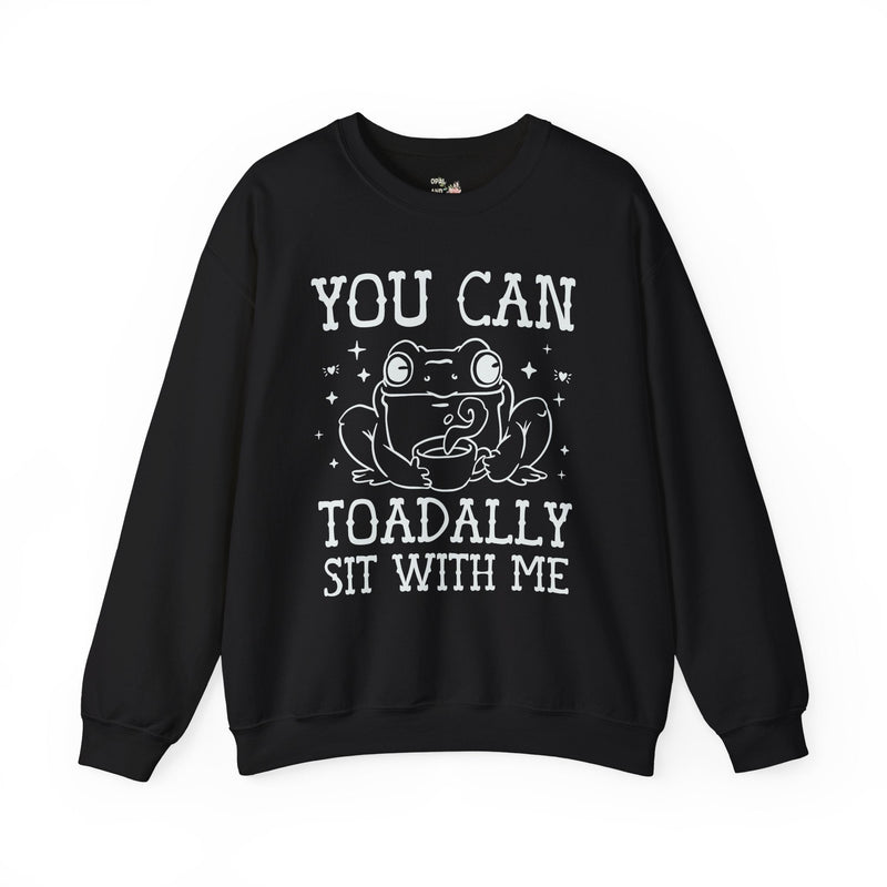 Funny Frog Lover Sweatshirt with Positive Affirmation, Cute Animal Lover Gift for Coffee Lover, Nostalgic 90s or Early 2000s Aesthetic Frog - Opal and June