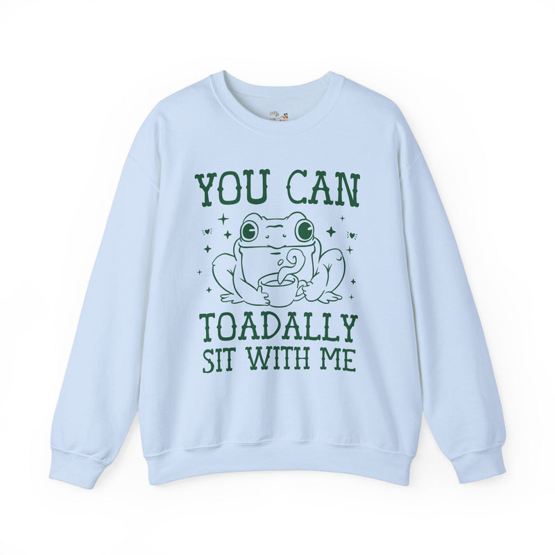 Funny Frog Lover Sweatshirt with Positive Affirmation, Cute Animal Lover Gift for Coffee Lover, Nostalgic 90s or Early 2000s Aesthetic Frog - Opal and June