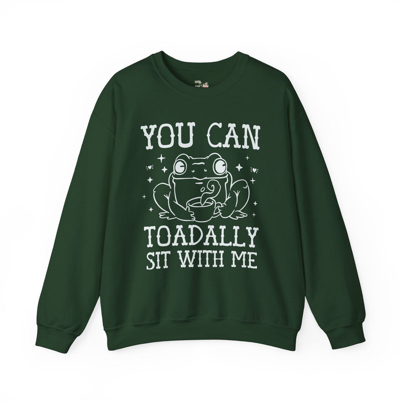 Funny Frog Lover Sweatshirt with Positive Affirmation, Cute Animal Lover Gift for Coffee Lover, Nostalgic 90s or Early 2000s Aesthetic Frog - Opal and June