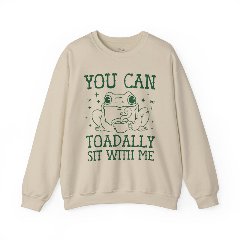 Funny Frog Lover Sweatshirt with Positive Affirmation, Cute Animal Lover Gift for Coffee Lover, Nostalgic 90s or Early 2000s Aesthetic Frog - Opal and June