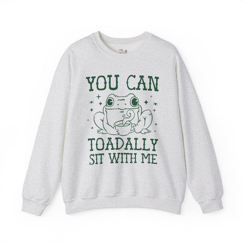 Funny Frog Lover Sweatshirt with Positive Affirmation, Cute Animal Lover Gift for Coffee Lover, Nostalgic 90s or Early 2000s Aesthetic Frog - Opal and June