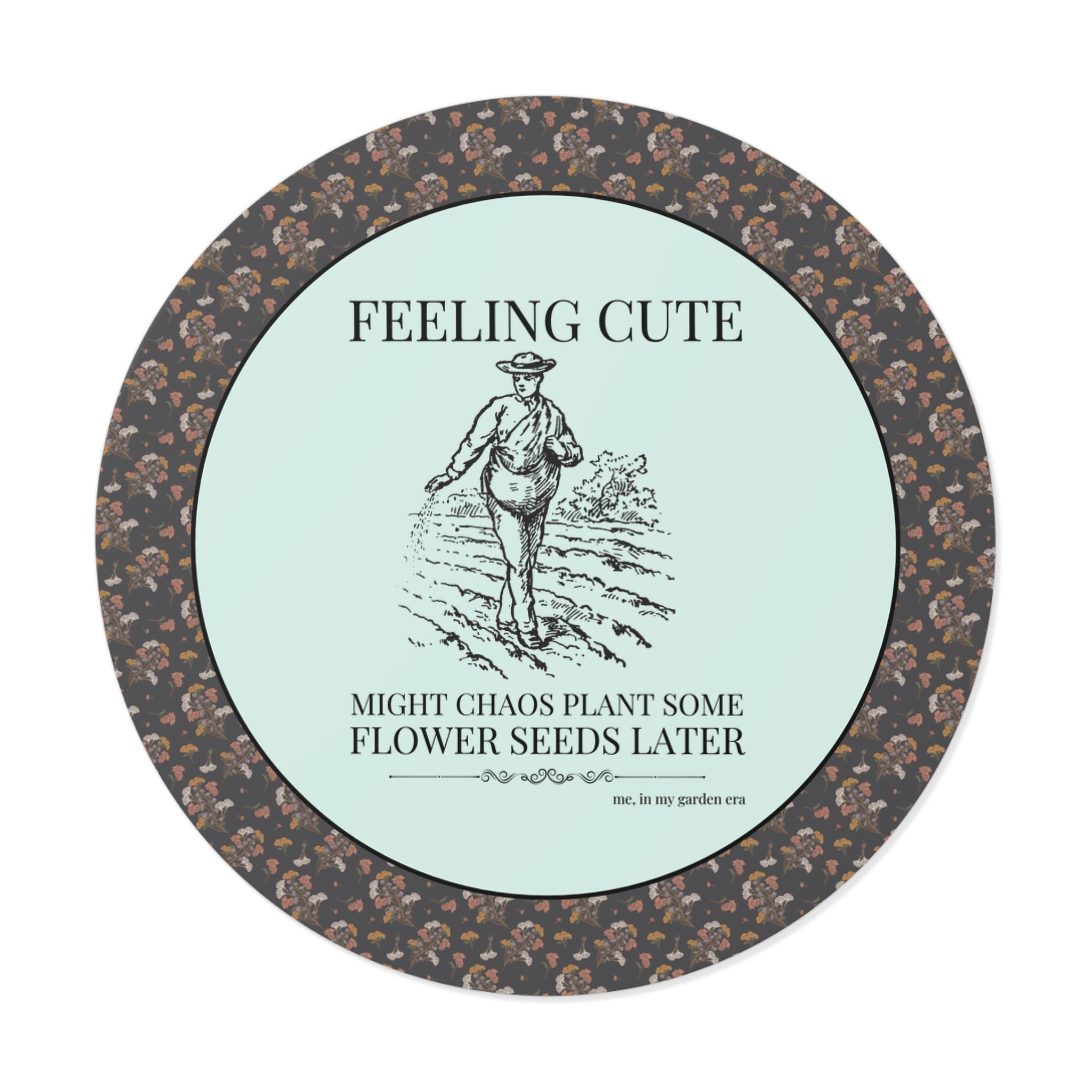 Funny Gardening Sticker for Gardener Who Loves Chaos Gardening, Vintage Lithograph Aesthetic Sticker for Flower Farmer Growing Wildflowers - Opal and June