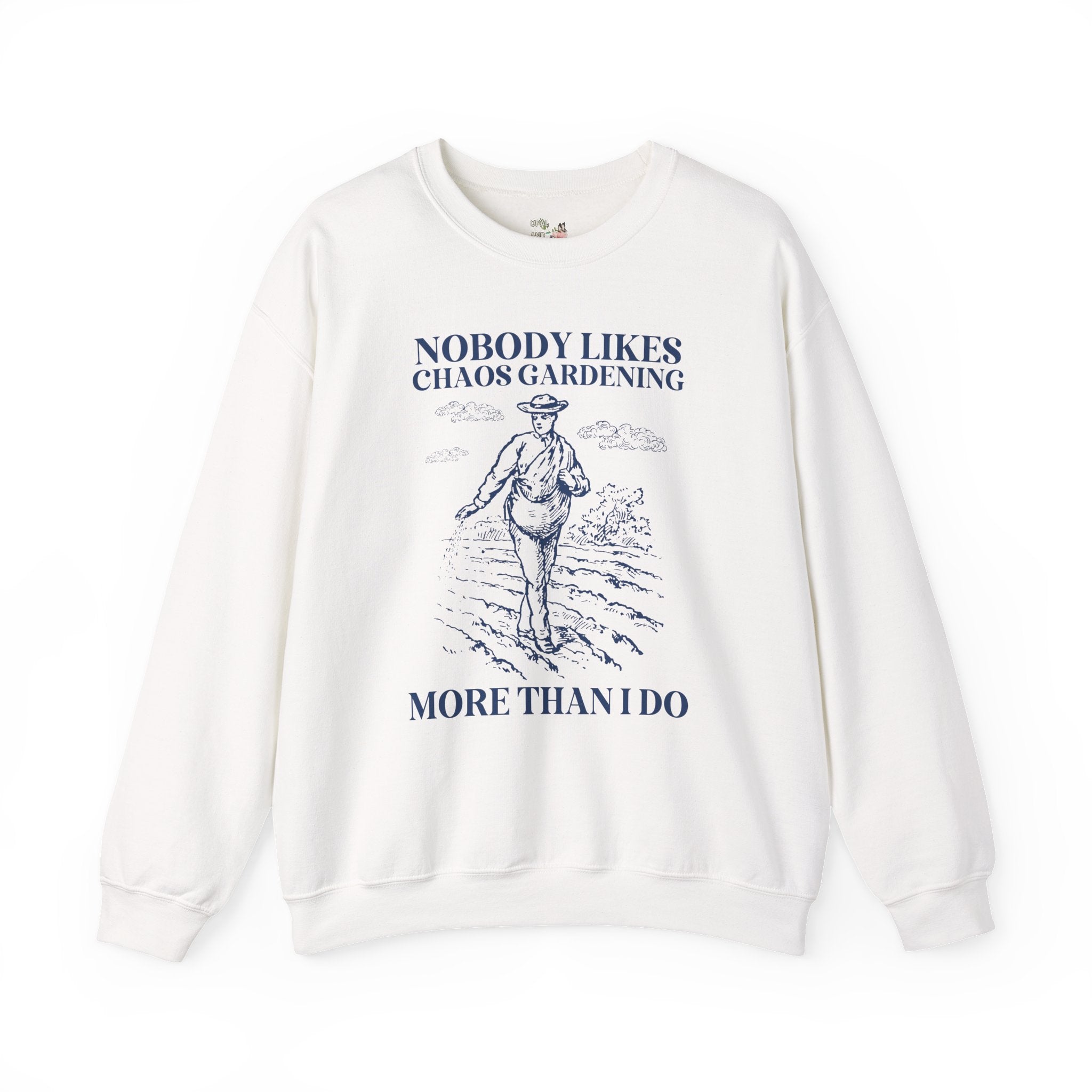 Funny Gardening Sweatshirt for Gardener Who Loves Chaos Gardening, Vintage Lithograph Aesthetic Shirt for Flower Farmer Growing Wildflowers - Opal and June