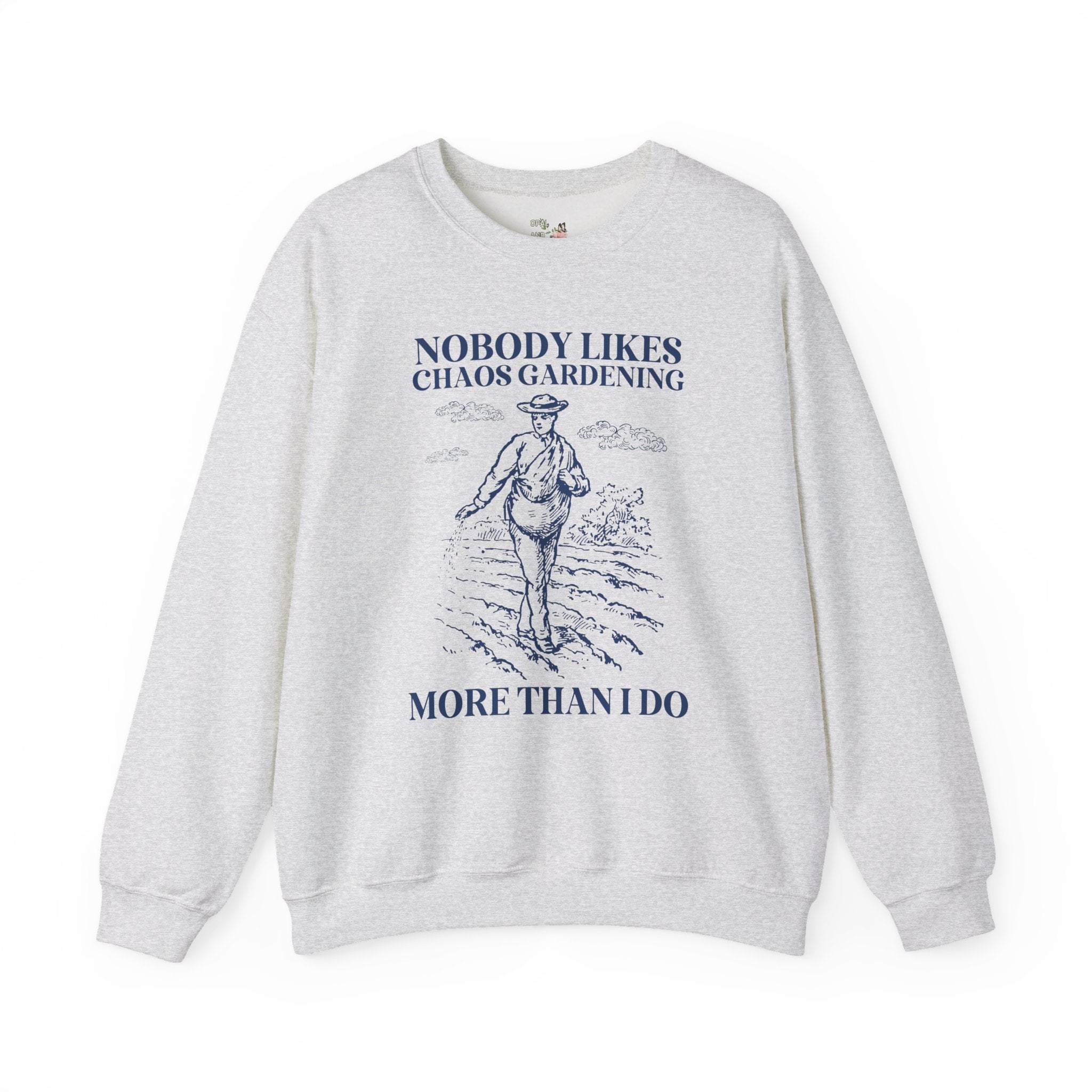 Funny Gardening Sweatshirt for Gardener Who Loves Chaos Gardening, Vintage Lithograph Aesthetic Shirt for Flower Farmer Growing Wildflowers - Opal and June
