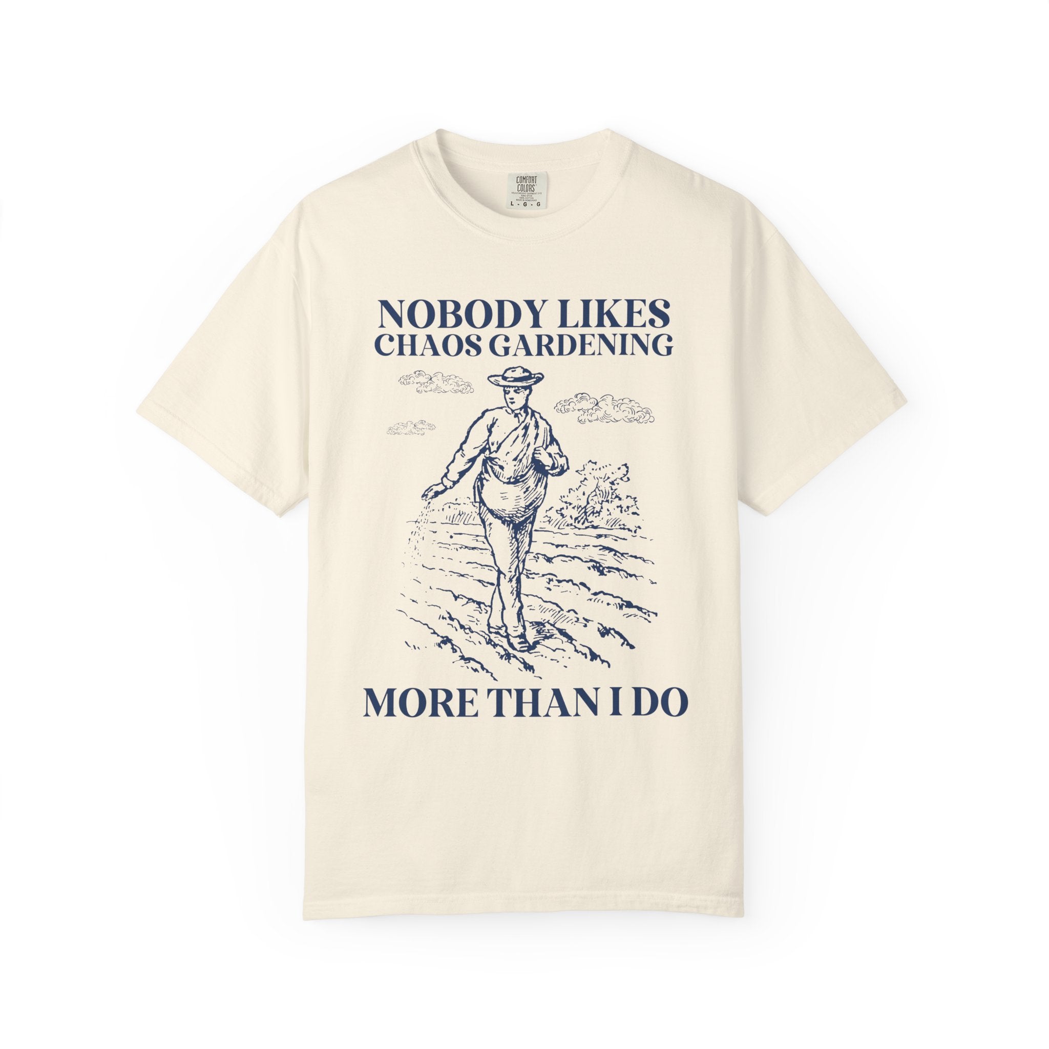 Funny Gardening Tee Shirt for Gardener Who Loves Chaos Gardening, Vintage Lithograph Aesthetic T-Shirt for Flower Farmer Growing Wildflowers - Opal and June