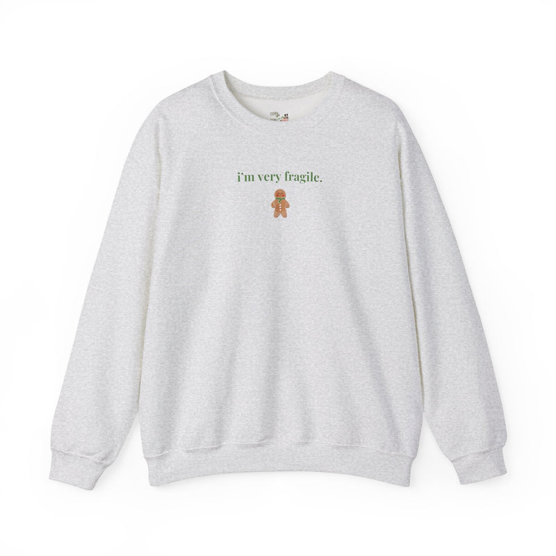 Funny Gingerbread Cookie Sweatshirt for Holiday Party, Cozy Christmas Crewneck for Friend Who's Always Anxious, Chaotic Overwhelmed Xmas - Opal and June