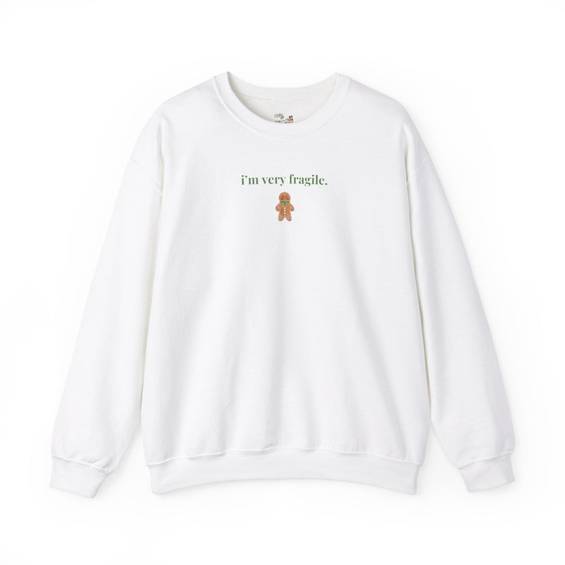 Funny Gingerbread Cookie Sweatshirt for Holiday Party, Cozy Christmas Crewneck for Friend Who's Always Anxious, Chaotic Overwhelmed Xmas - Opal and June