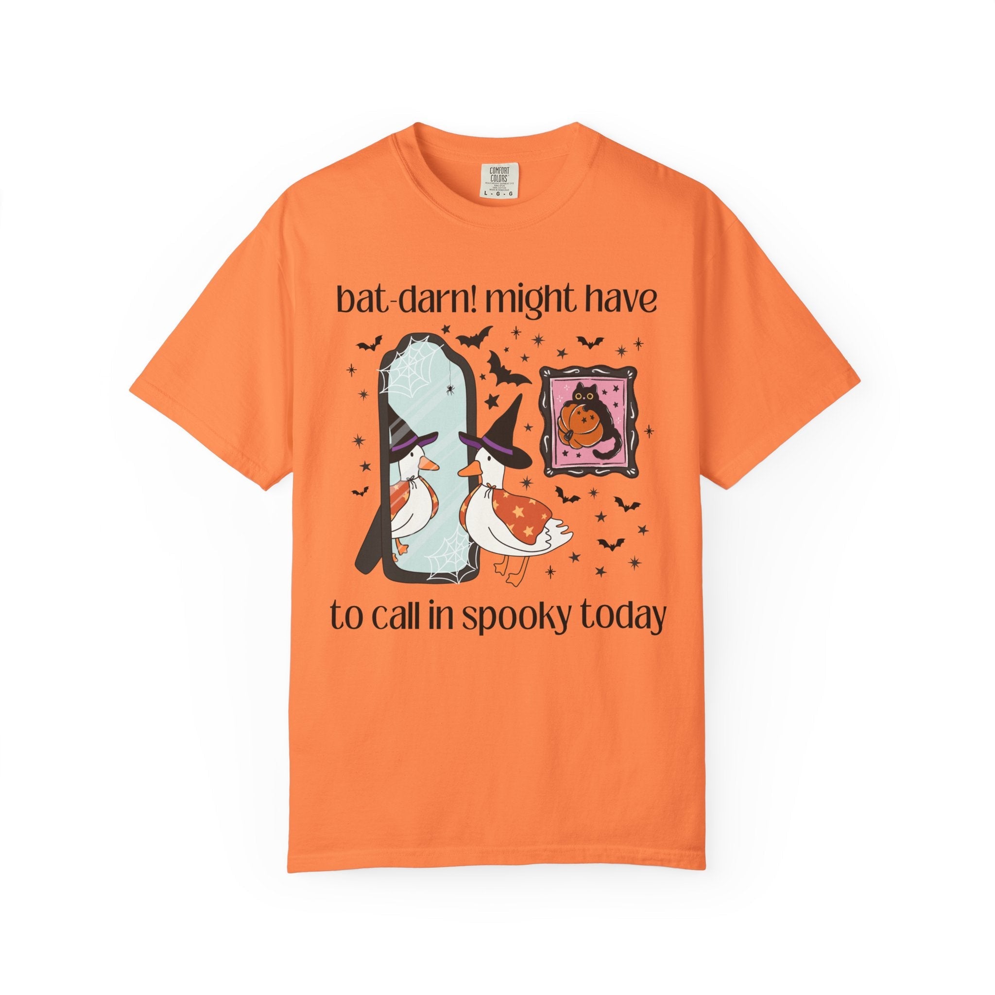 Funny Halloween Goose T-Shirt for Spooky Season, Silly Sarcastic Halloween T-Shirt for Animal Lover, Retro Aesthetic Cat Mom or Cat Dad Tee - Opal and June