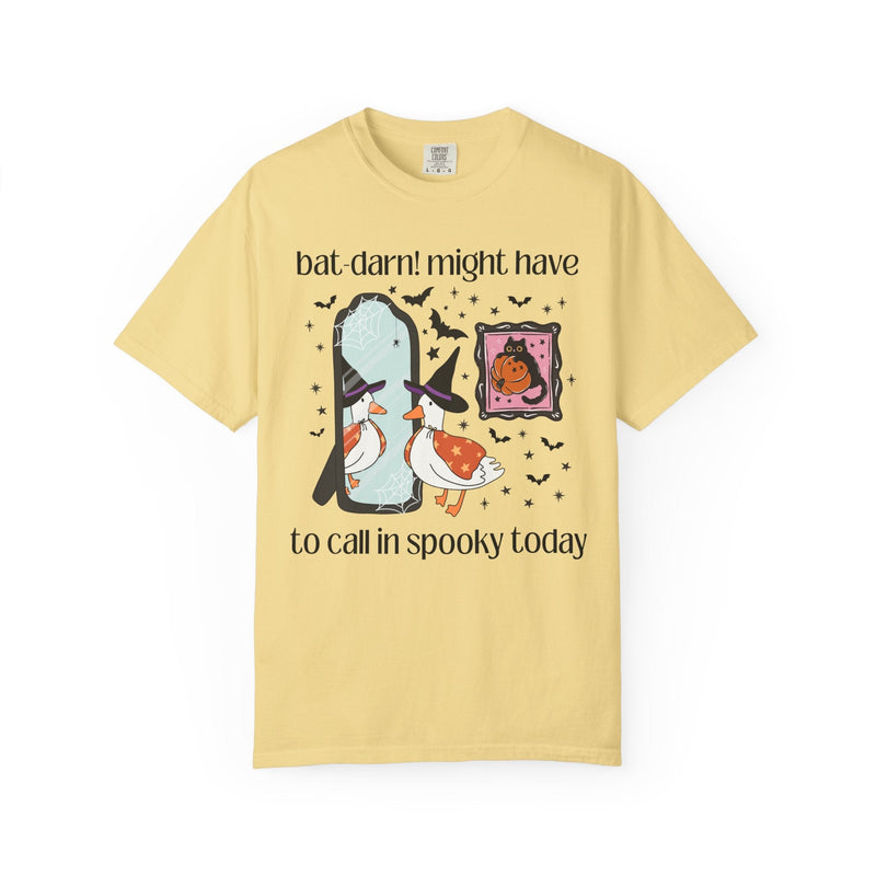 Funny Halloween Goose T-Shirt for Spooky Season, Silly Sarcastic Halloween T-Shirt for Animal Lover, Retro Aesthetic Cat Mom or Cat Dad Tee - Opal and June
