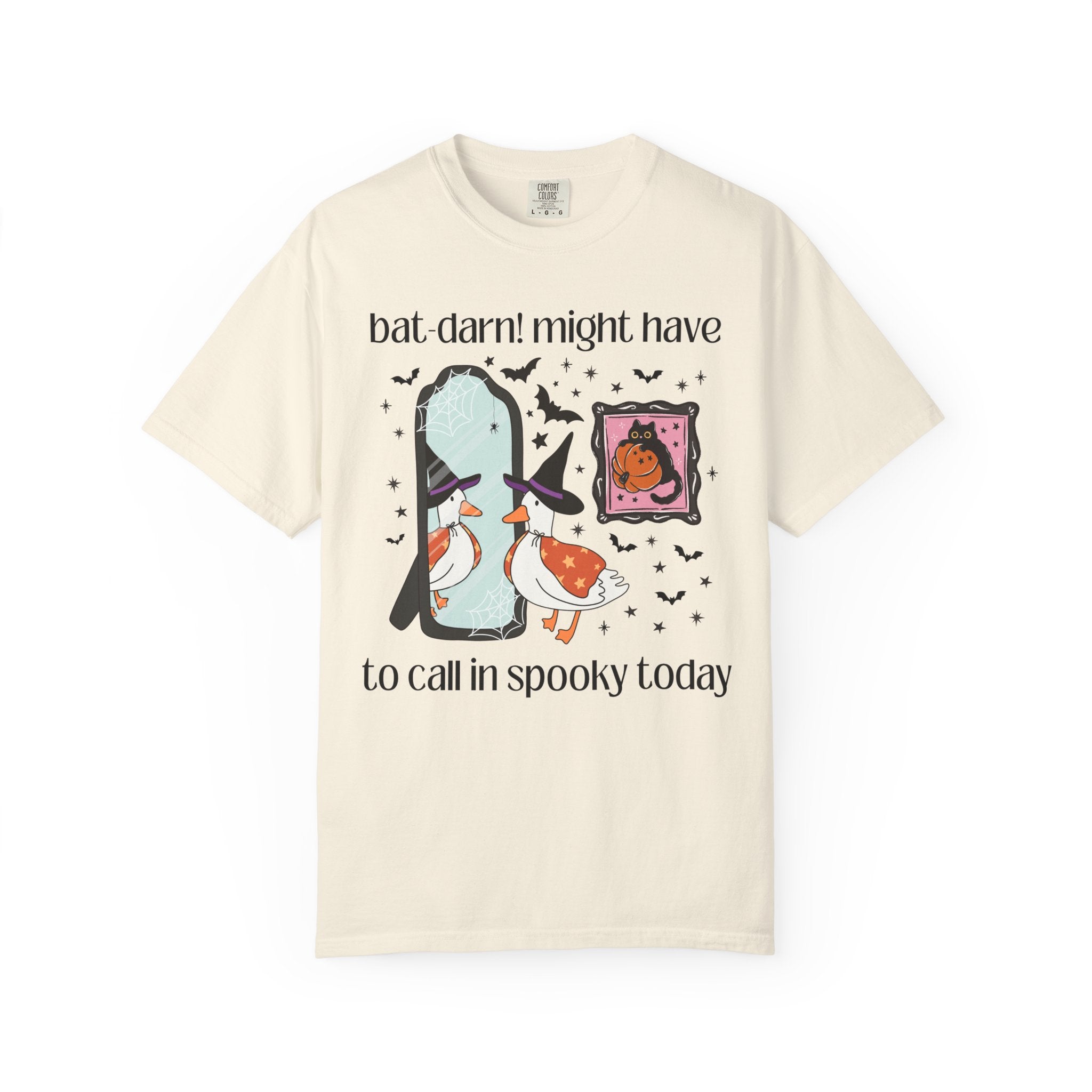 Funny Halloween Goose T-Shirt for Spooky Season, Silly Sarcastic Halloween T-Shirt for Animal Lover, Retro Aesthetic Cat Mom or Cat Dad Tee - Opal and June