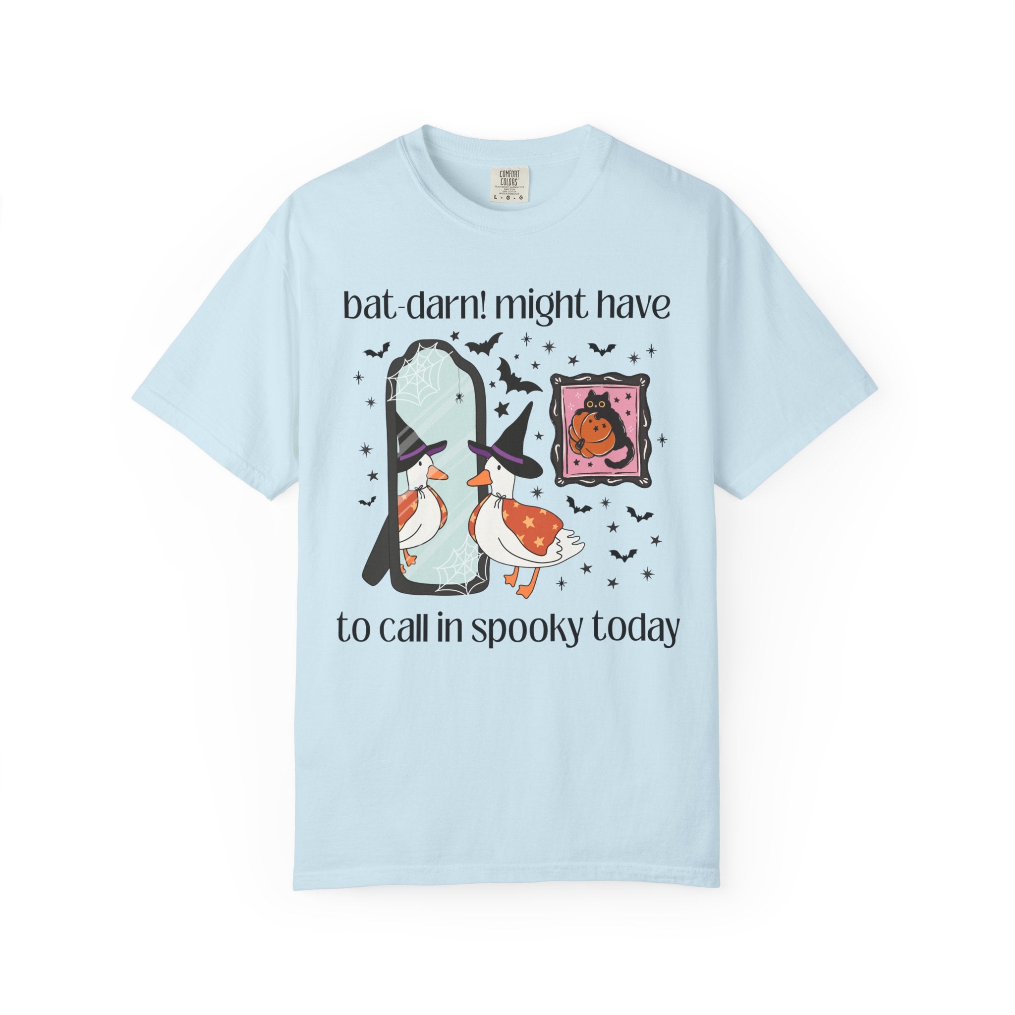 Funny Halloween Goose T-Shirt for Spooky Season, Silly Sarcastic Halloween T-Shirt for Animal Lover, Retro Aesthetic Cat Mom or Cat Dad Tee - Opal and June