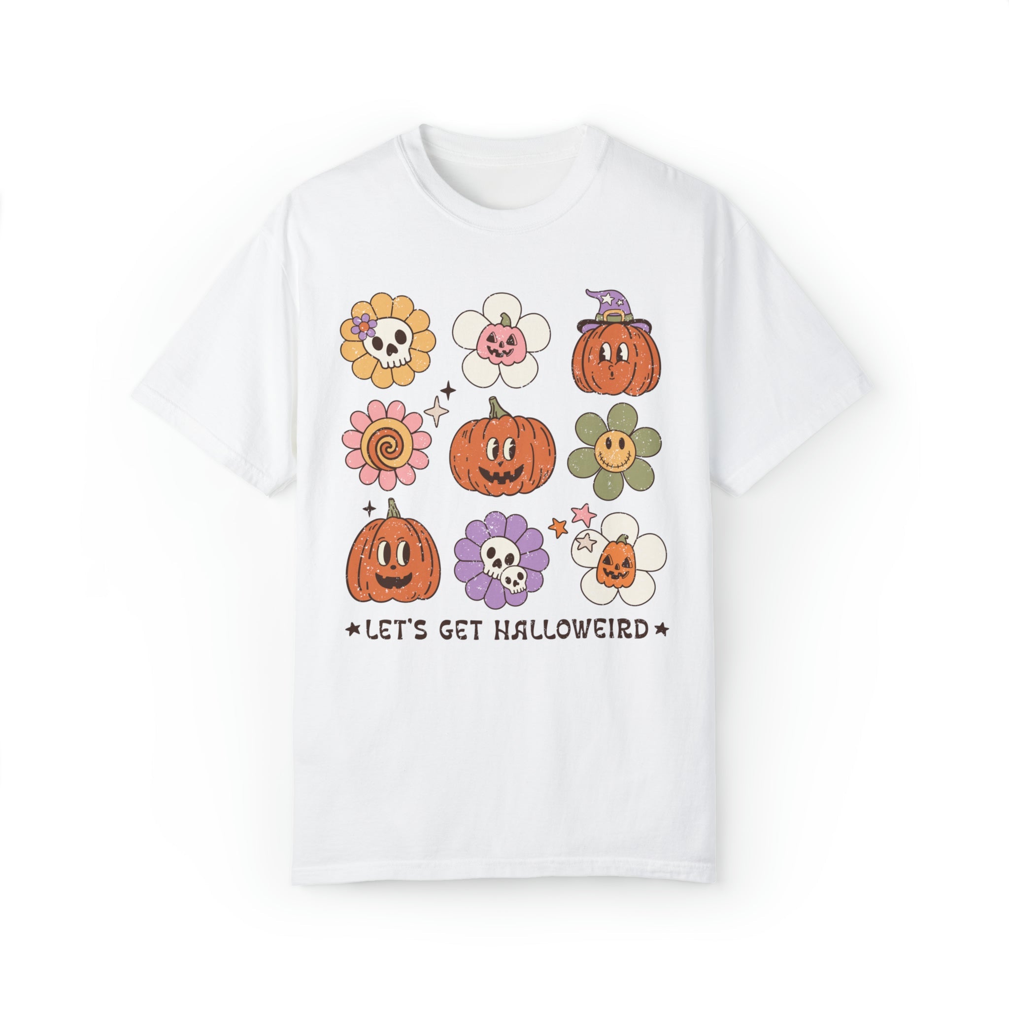 Funny Halloween Shirt with Distressed Retro Aesthetic: Let's Get Halloweird - Opal and June