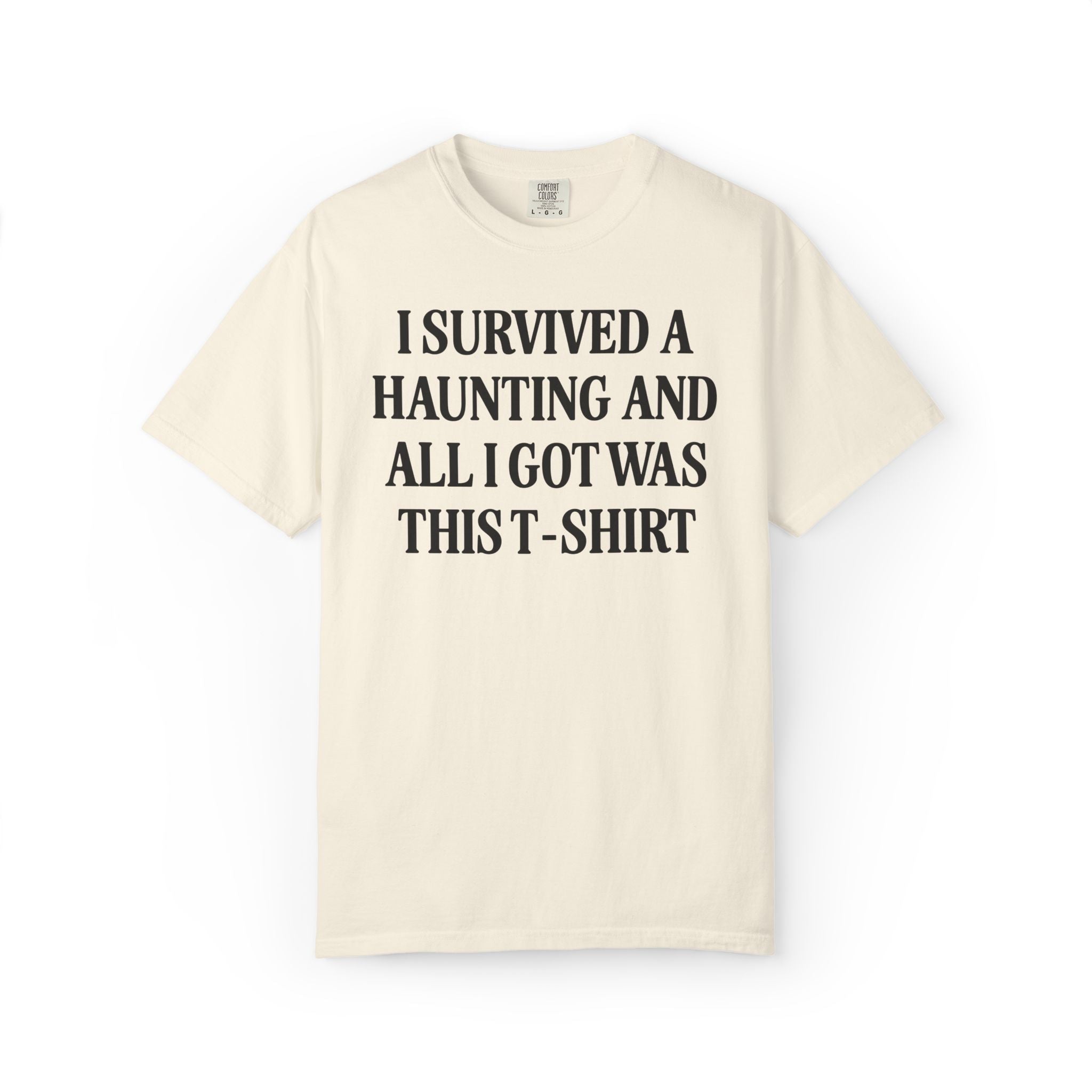 Funny Halloween Tee Shirt for Unhinged Friend Who Loves Spooky Ghosts or Ghost Tours: I Survived a Haunting and All I Got Was This T-Shirt - Opal and June