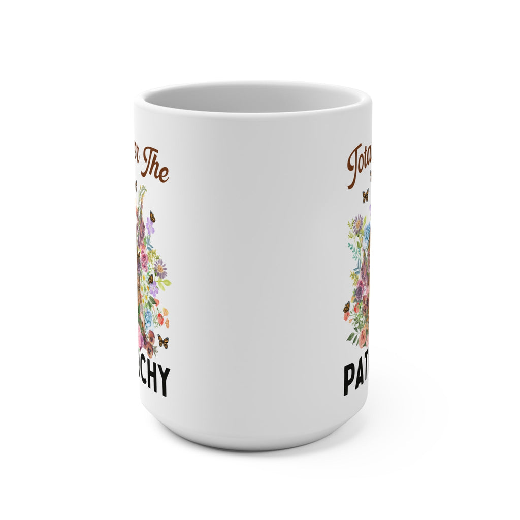 Funny History Coffee Mug, English History Professor: Totally Over The Patriarchy, Floral Cottagecore Mug, Queen Elizabeth I, Tudor History - Opal and June