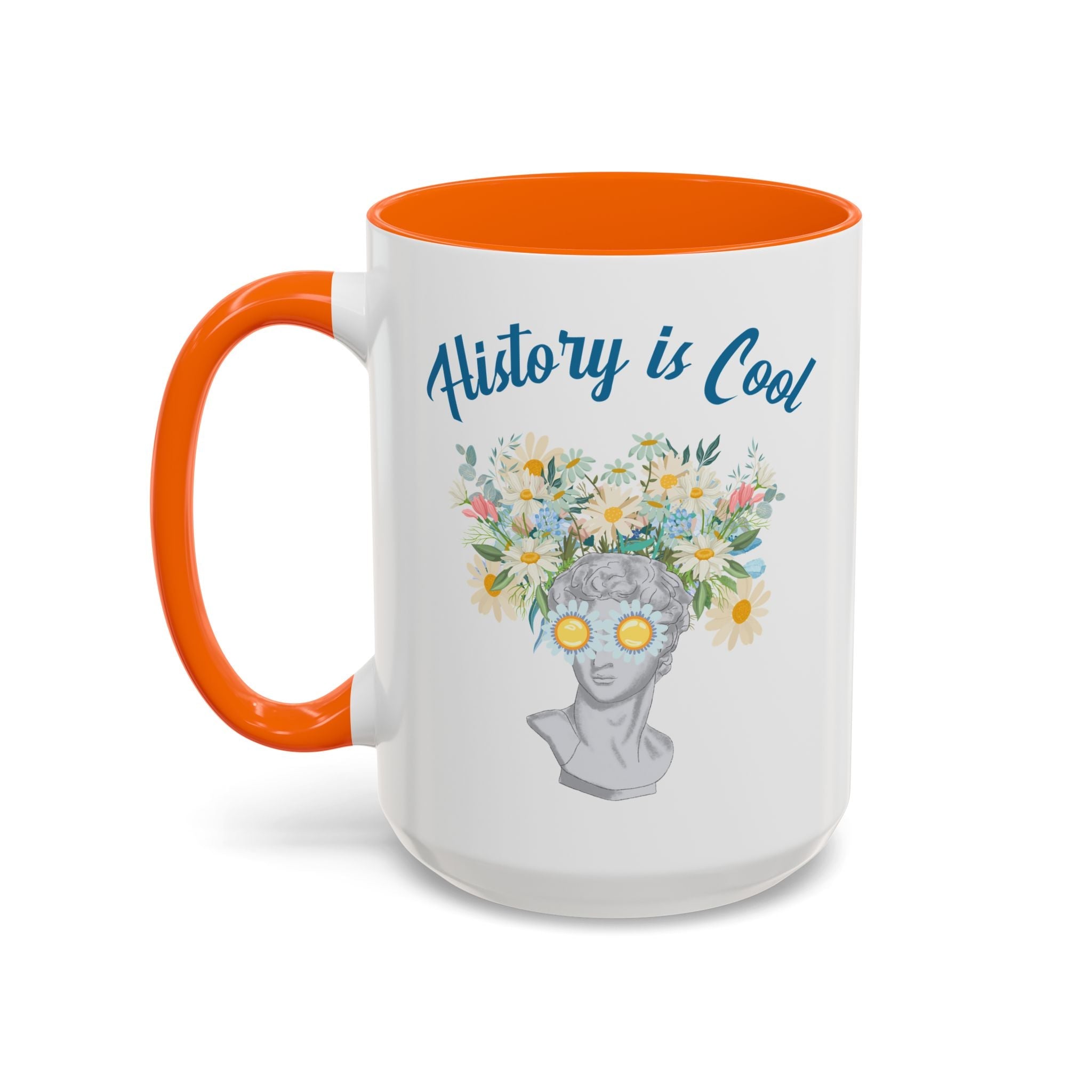 Funny History Coffee Mug for History Teacher: History is Cool, Social Studies Gift,History Professor Teacher Appreciation Gift, Floral Whimsigoth Mug - Opal and June