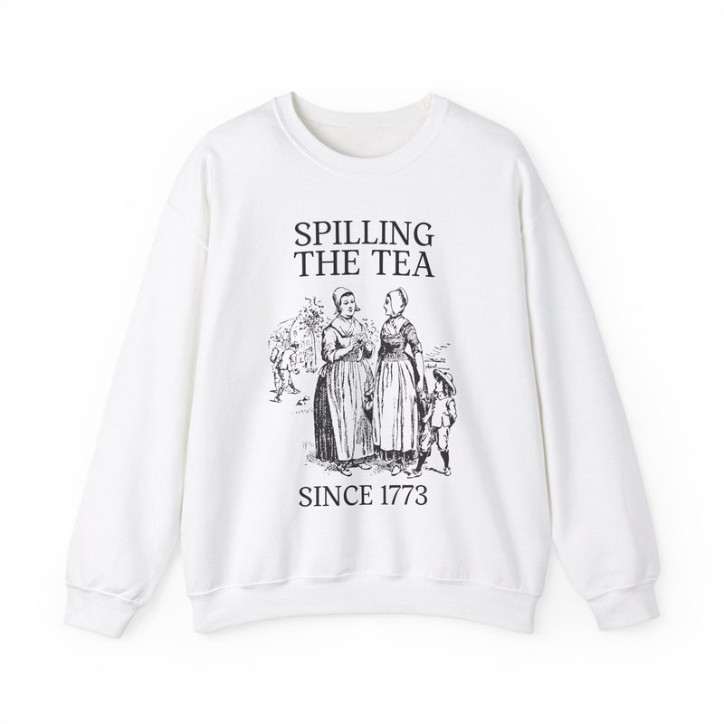 Funny History Teacher Crewneck: Spilling The Tea Since 1773, Cute American History Crewneck, Social Studies Teacher Gift, History Professor - Opal and June