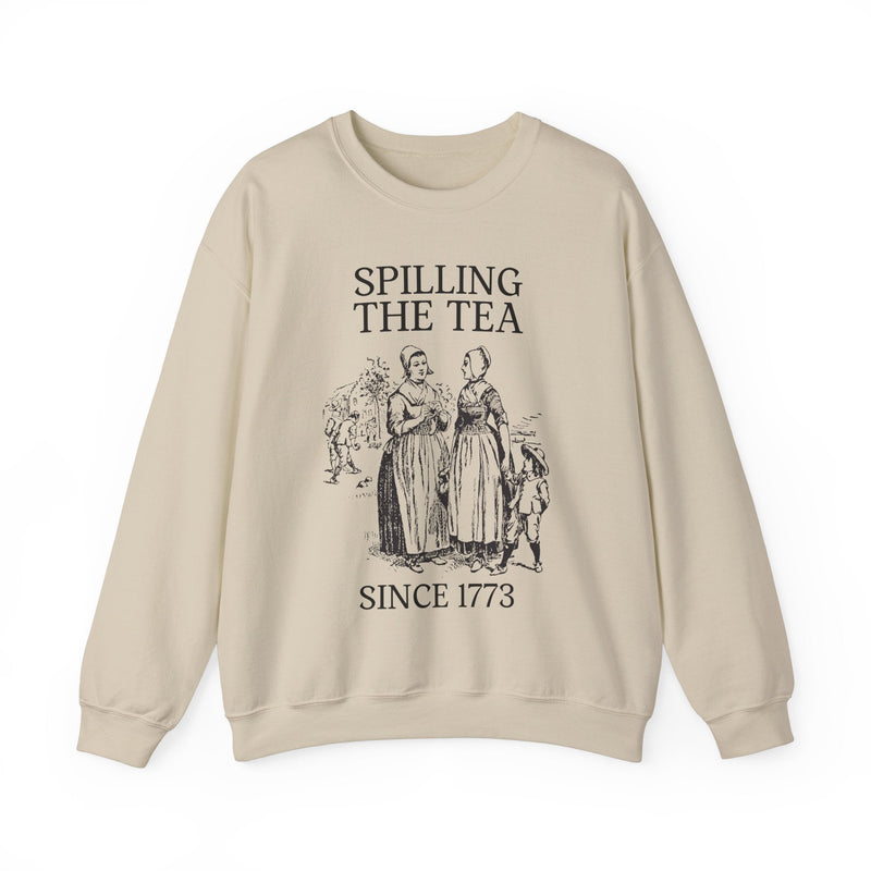 Funny History Teacher Crewneck: Spilling The Tea Since 1773, Cute American History Crewneck, Social Studies Teacher Gift, History Professor - Opal and June