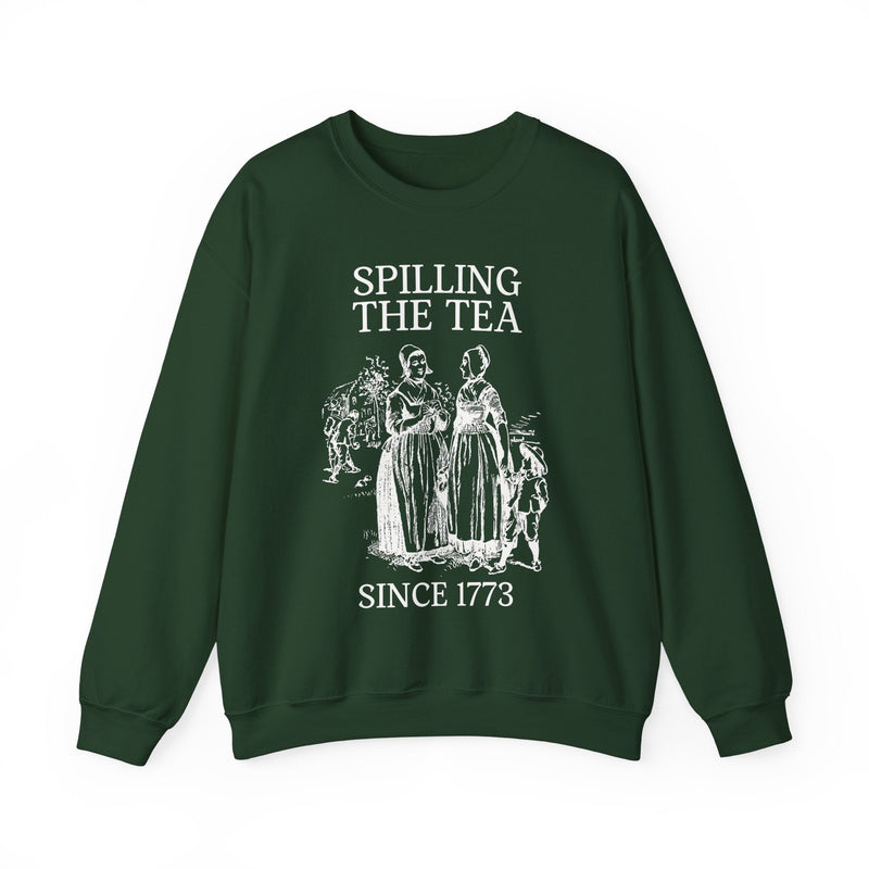 Funny History Teacher Crewneck: Spilling The Tea Since 1773, Cute American History Crewneck, Social Studies Teacher Gift, History Professor - Opal and June