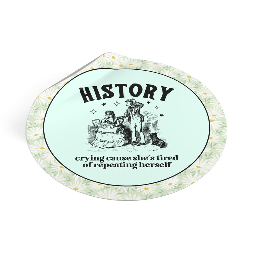 Funny History Teacher Sticker for History Buff, Cute Women's History S ...