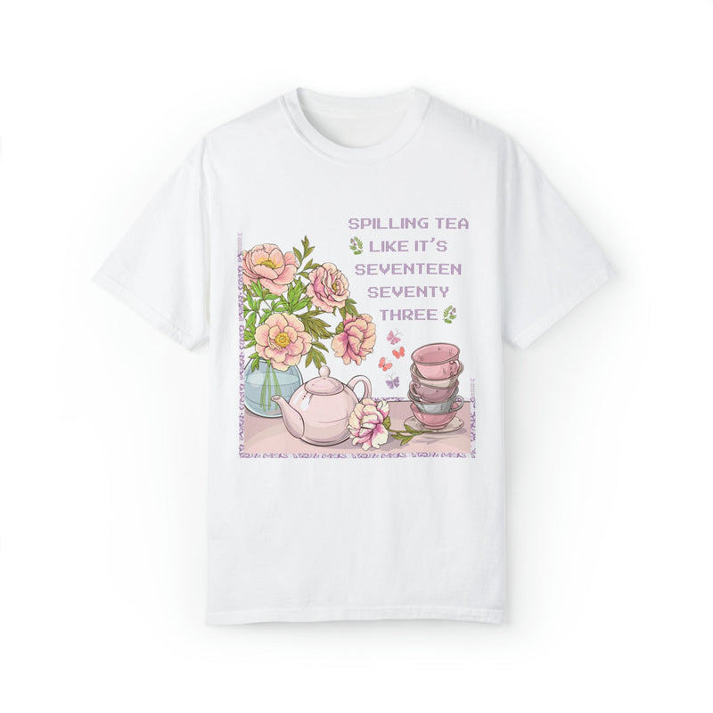 Funny History Tee Shirt: Spilling Tea Like 1773 | T-Shirt for American History Professor - Opal and June