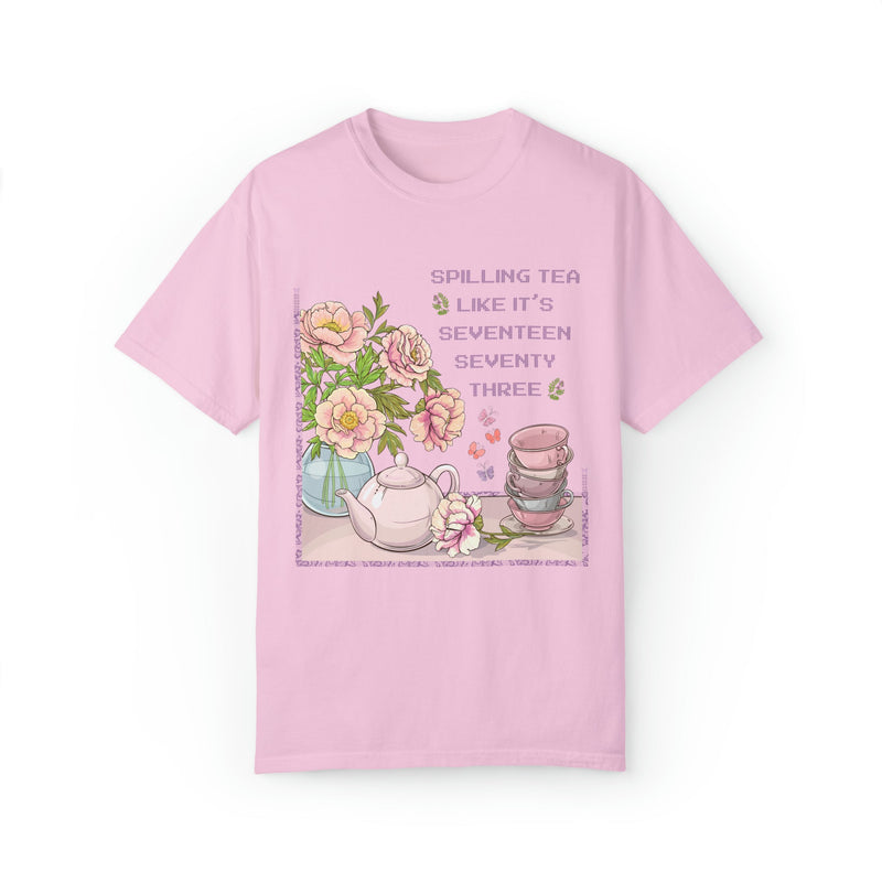 Funny History Tee Shirt: Spilling Tea Like 1773 | T-Shirt for American History Professor - Opal and June