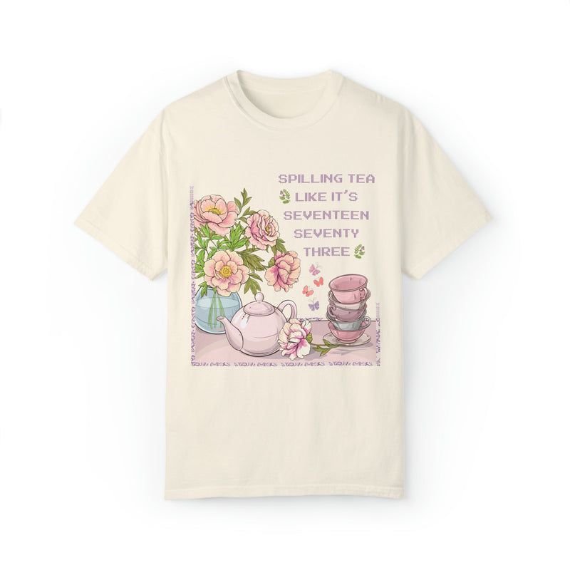 Funny History Tee Shirt: Spilling Tea Like 1773 | T-Shirt for American History Professor - Opal and June