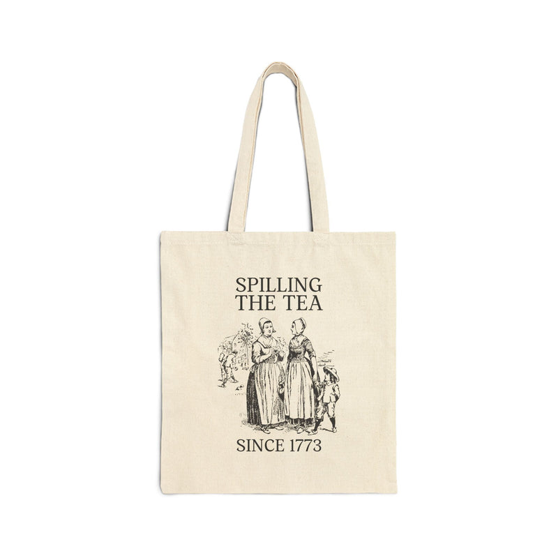 Funny History Tote Bag: Spilling the Tea Since 1773, Cute American History Tote for History Professor, Social Studies Teacher Appreciation - Opal and June