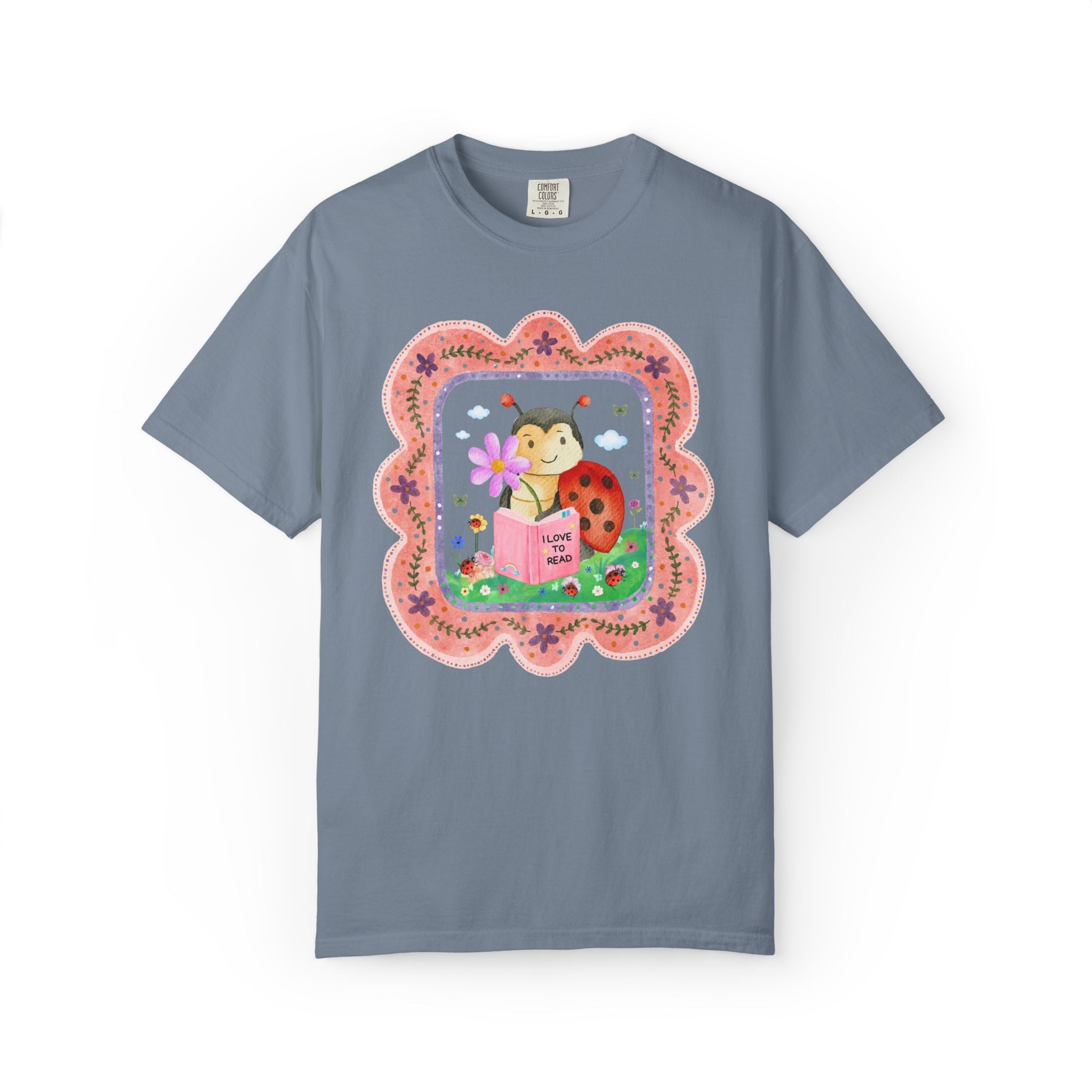 Funny Ladybug Insect Lover Tee Shirt for Bookworm or School Librarian Who Loves Reading: I Love to Read Silly Entomologist Bookish T-Shirt - Opal and June