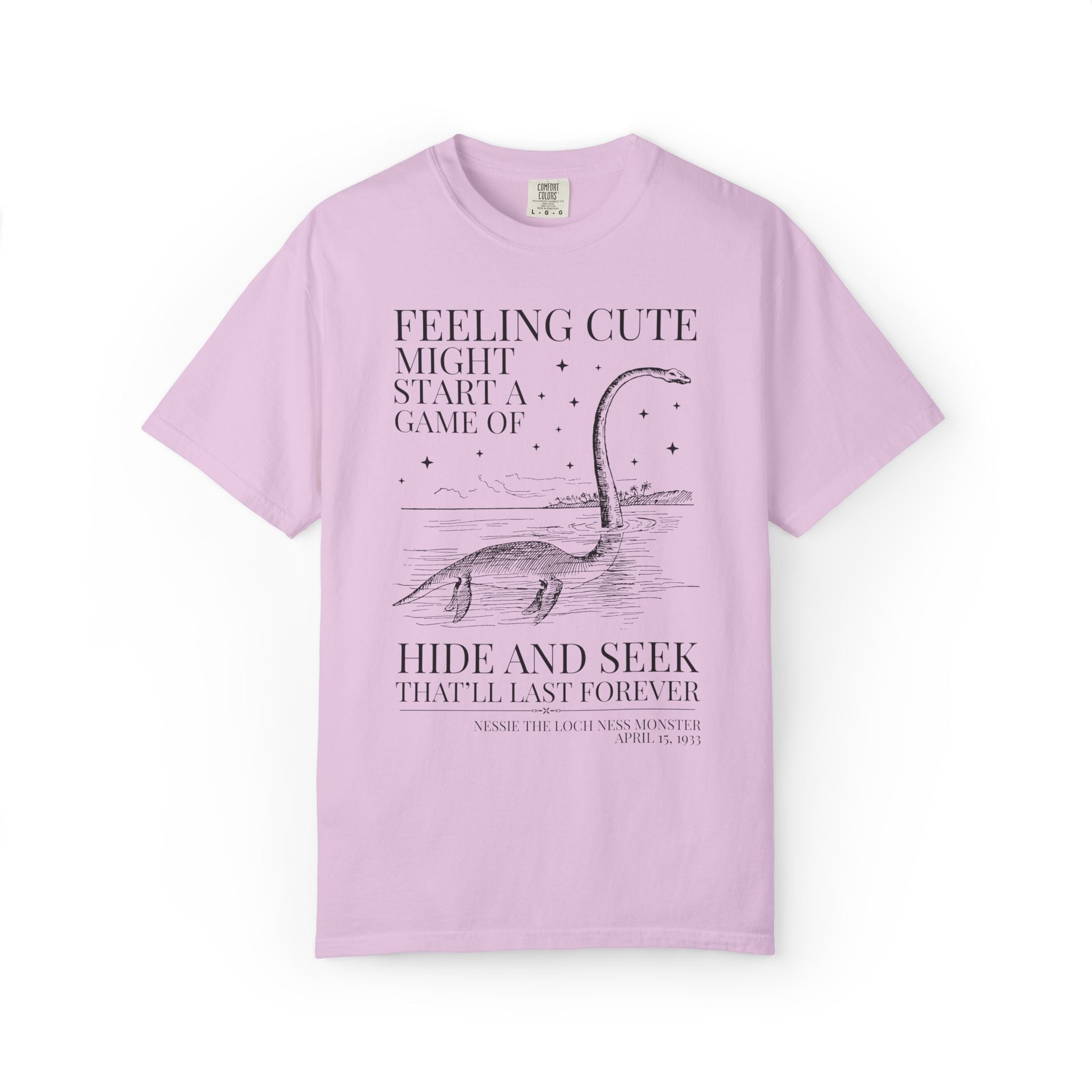 Funny Loch Ness Monster History Lover T-Shirt: Early 1900s Scottish History Buff Gift, Cute Historical Mysteries Tee with Stars - Opal and June
