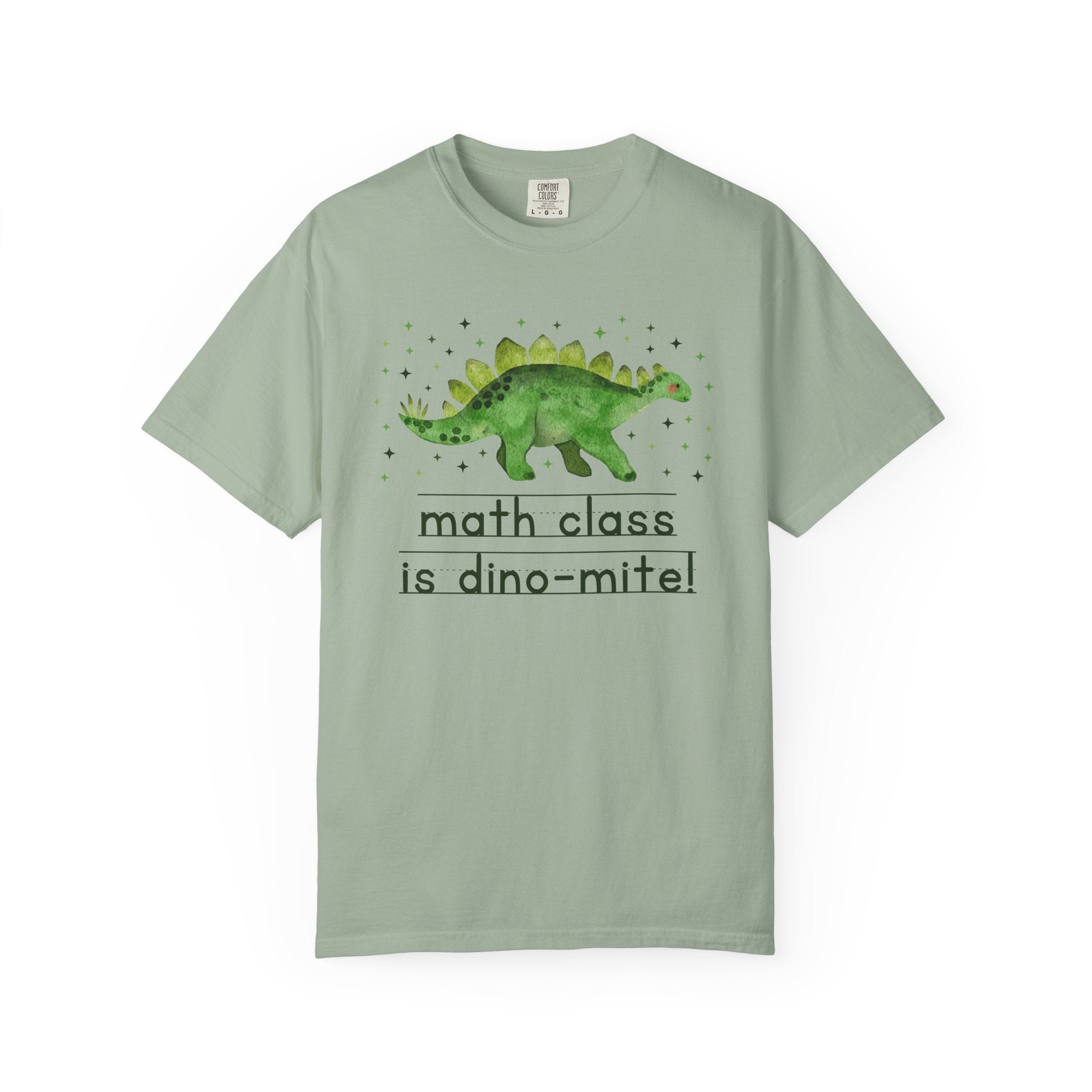 Funny Math Teacher Tee Shirt for Back to School, Funny and Adorable 90s Aesthetic Dinosaur Lover T-Shirt for High School Math Department - Opal and June