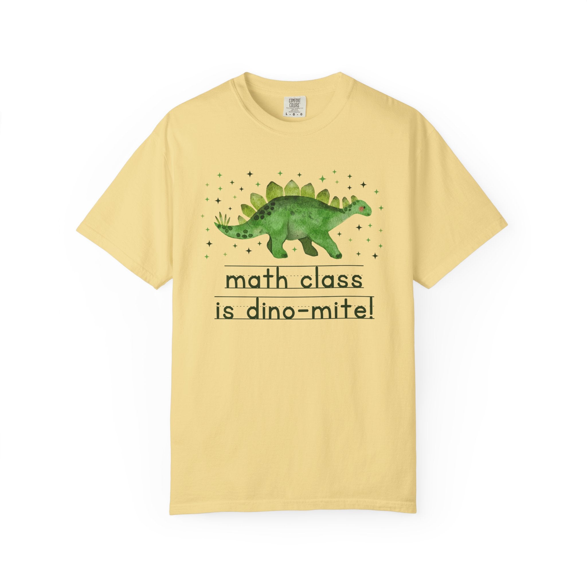 Funny Math Teacher Tee Shirt for Back to School, Funny and Adorable 90s Aesthetic Dinosaur Lover T-Shirt for High School Math Department - Opal and June