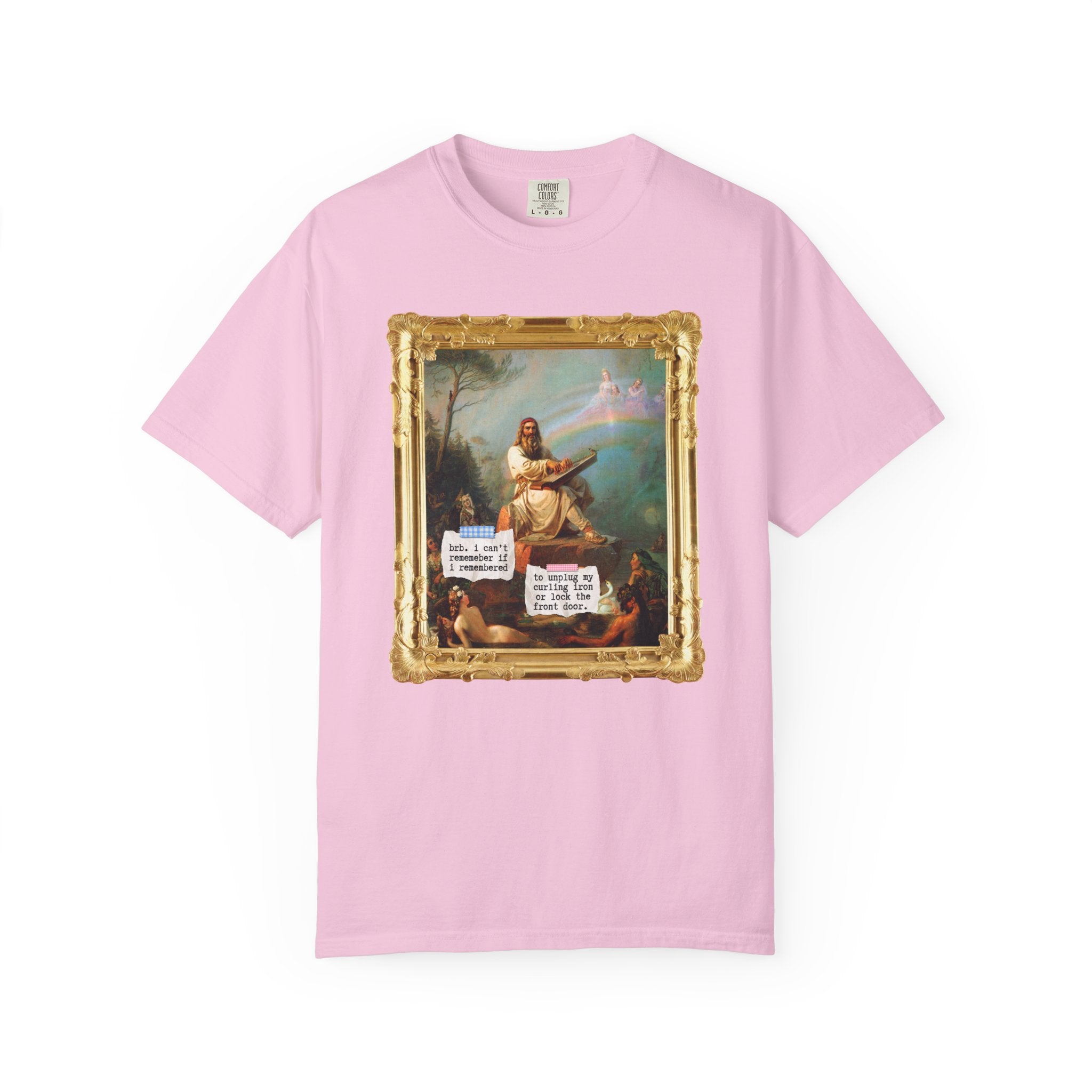 Funny Mental Health Tee Shirt for Friend with OCD, Silly Overthinking Art History Tee with Rainbow, Famous Painting by Robert Wilhelm Ekman - Opal and June
