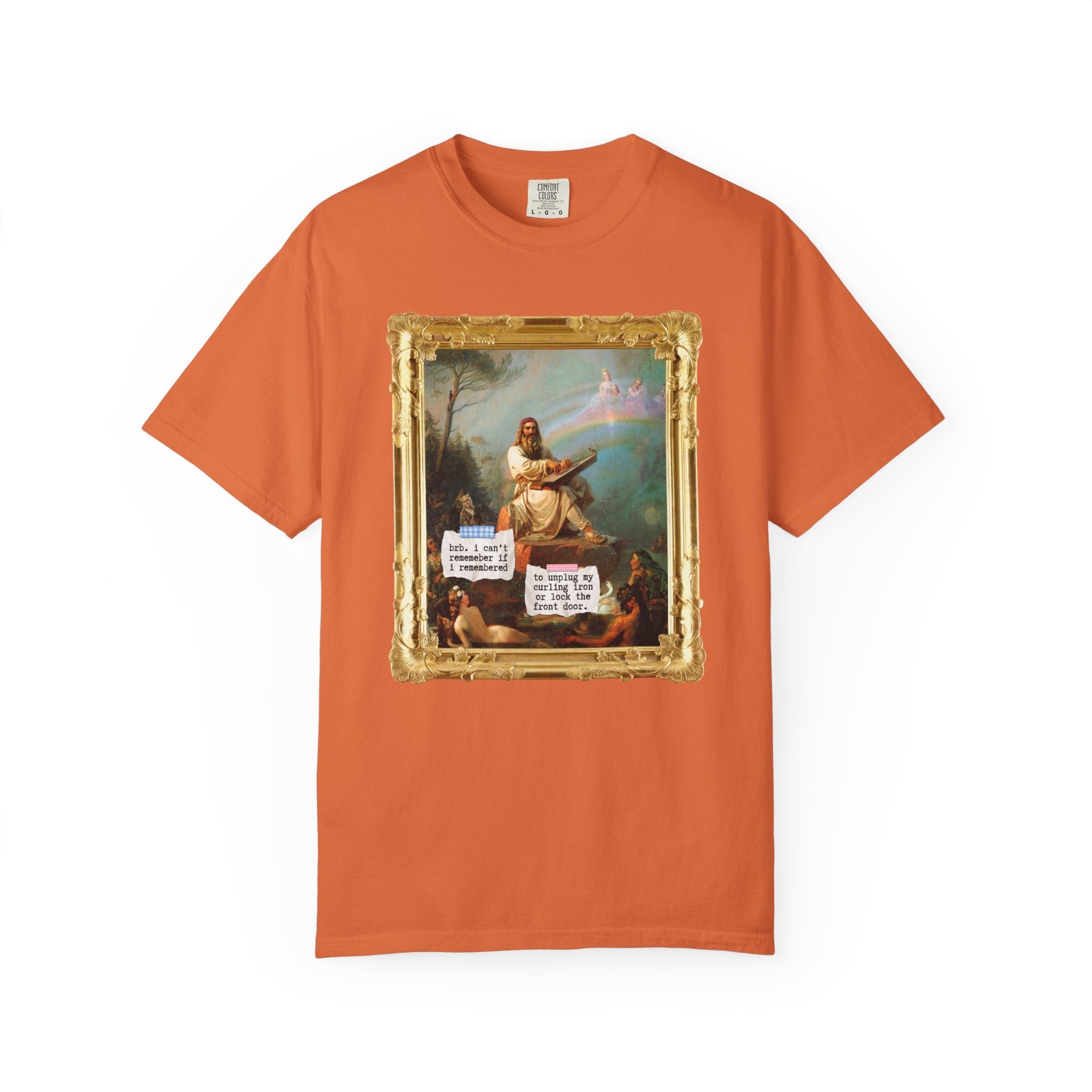 Funny Mental Health Tee Shirt for Friend with OCD, Silly Overthinking Art History Tee with Rainbow, Famous Painting by Robert Wilhelm Ekman - Opal and June