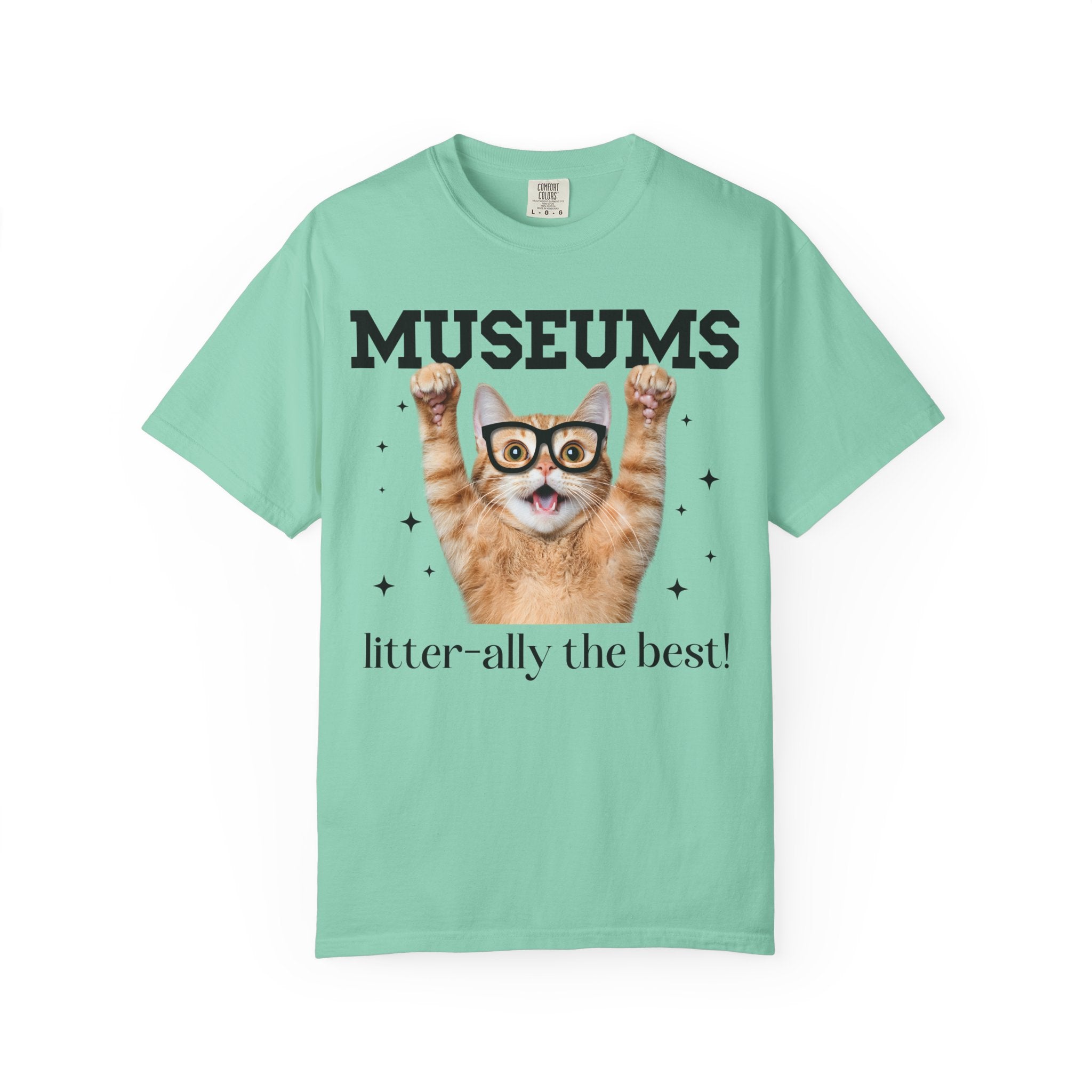 Funny Museum Lover Tee Shirt for Historian or Art History Lover who Loves Museum, Silly Animal Lover Tee Shirt for Cat Mom or Cat Dad - Opal and June