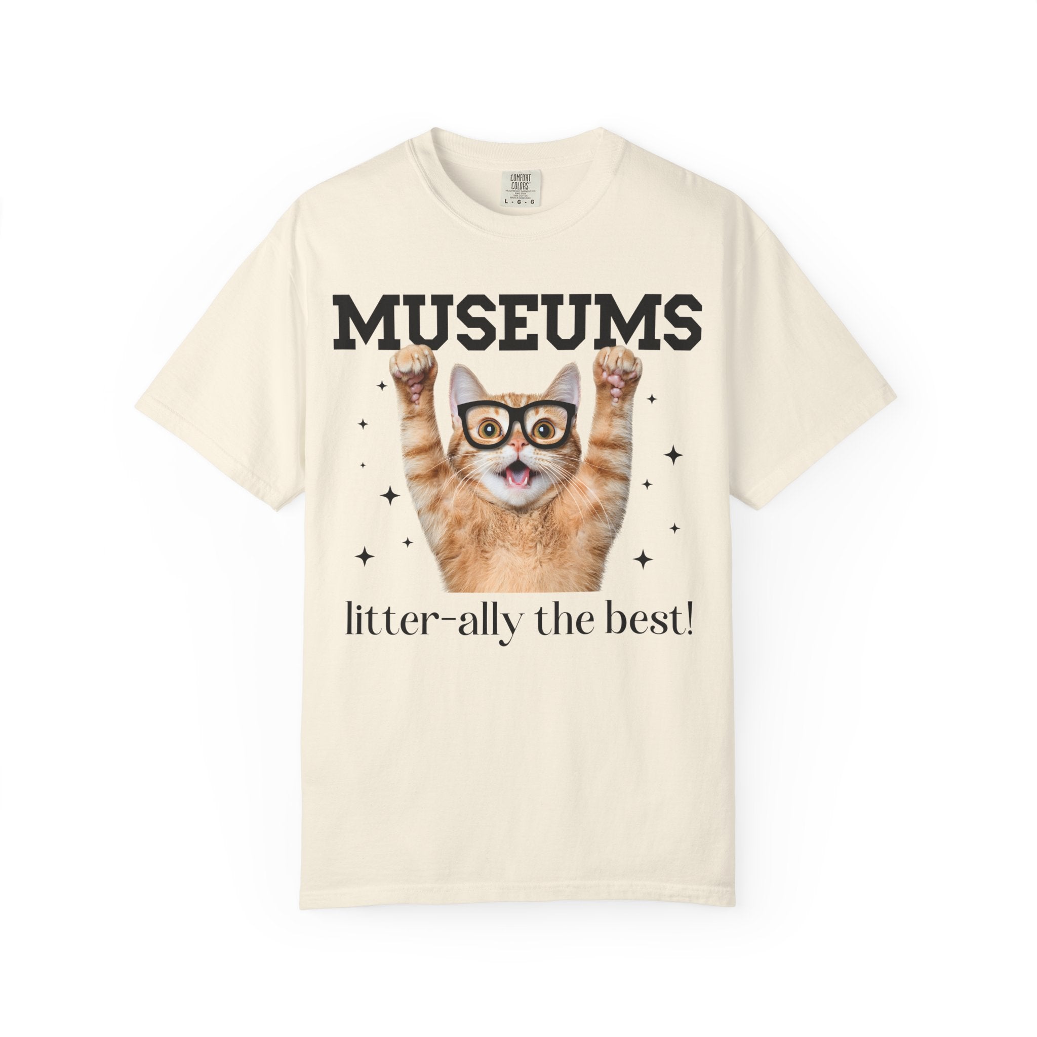 Funny Museum Lover Tee Shirt for Historian or Art History Lover who Loves Museum, Silly Animal Lover Tee Shirt for Cat Mom or Cat Dad - Opal and June