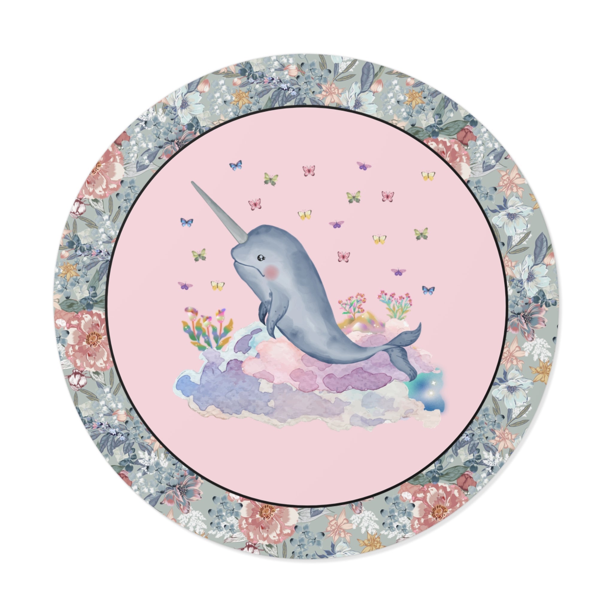 Funny Narwhal Sticker with Dreamcore Aesthetic and Stars: Nineties Throwback, Kitschy Grandma Style Sticker, Eighties Inspired Colorful Gift - Opal and June