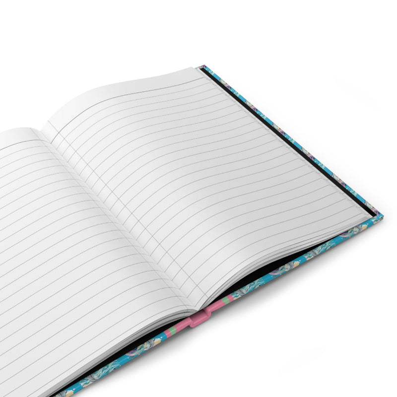 Funny Ocean Notebook for Dolphin Lover with Cute Y2K Aesthetic Hearts, Kitschy Nineties Style Journal with Rainbow for Friend Who Loves Dolphins - Opal and June