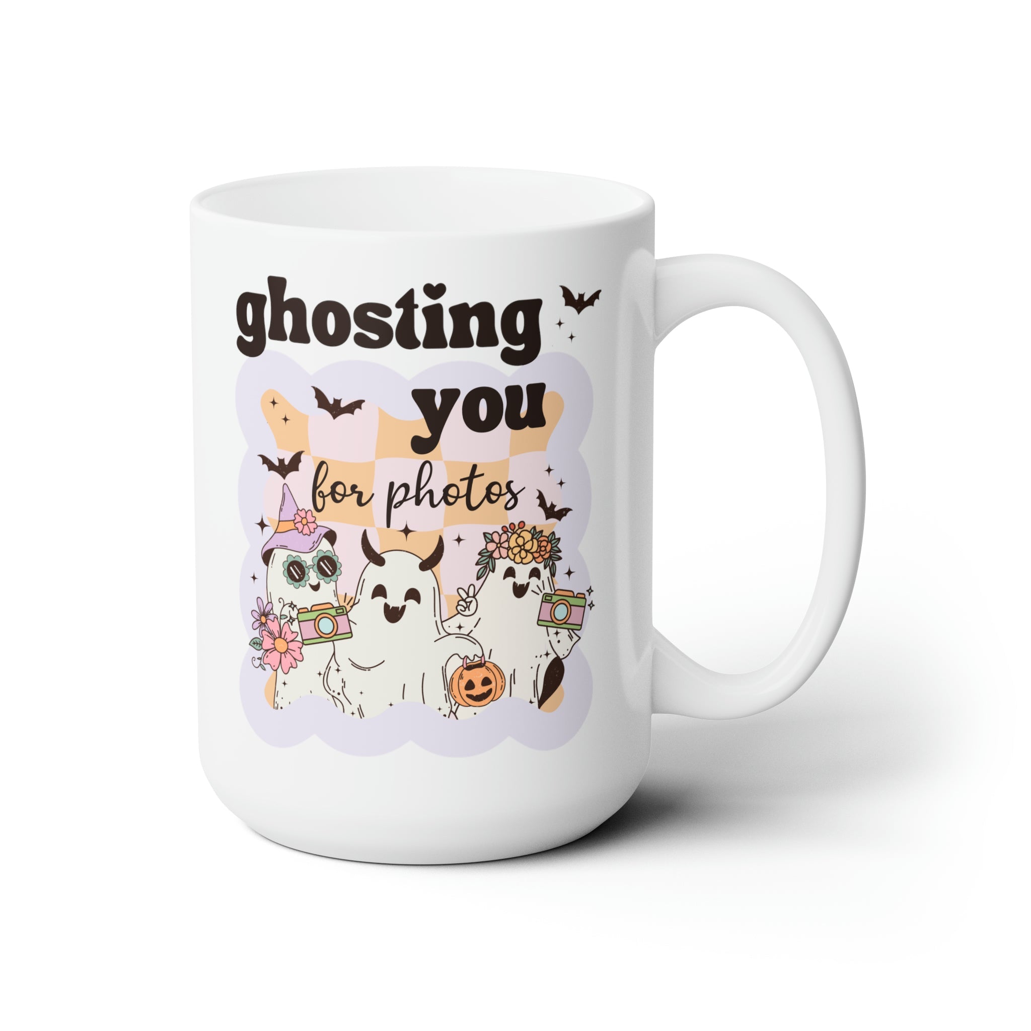 Funny Photographer Coffee Mug for Halloween: Ghosting You For Photos - Opal and June