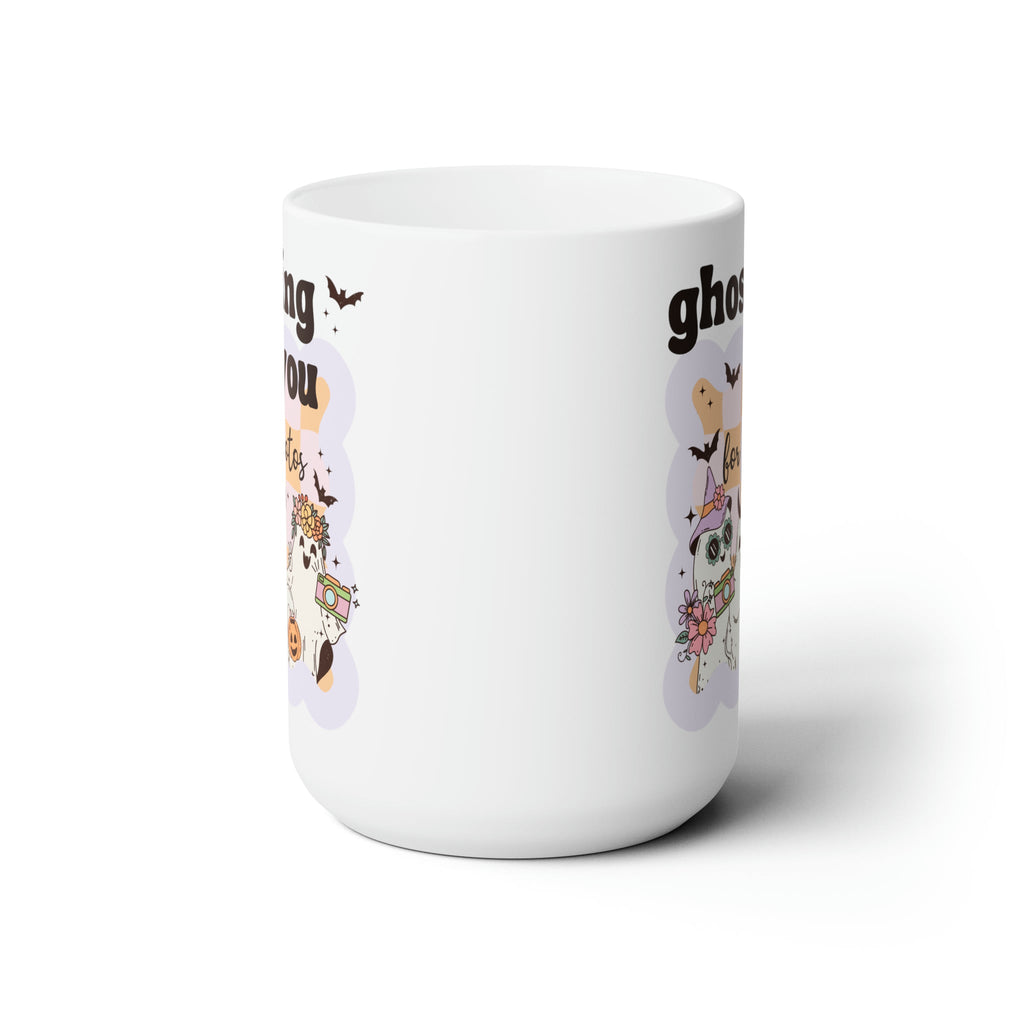 Funny Photographer Coffee Mug for Halloween: Ghosting You For Photos - Opal and June