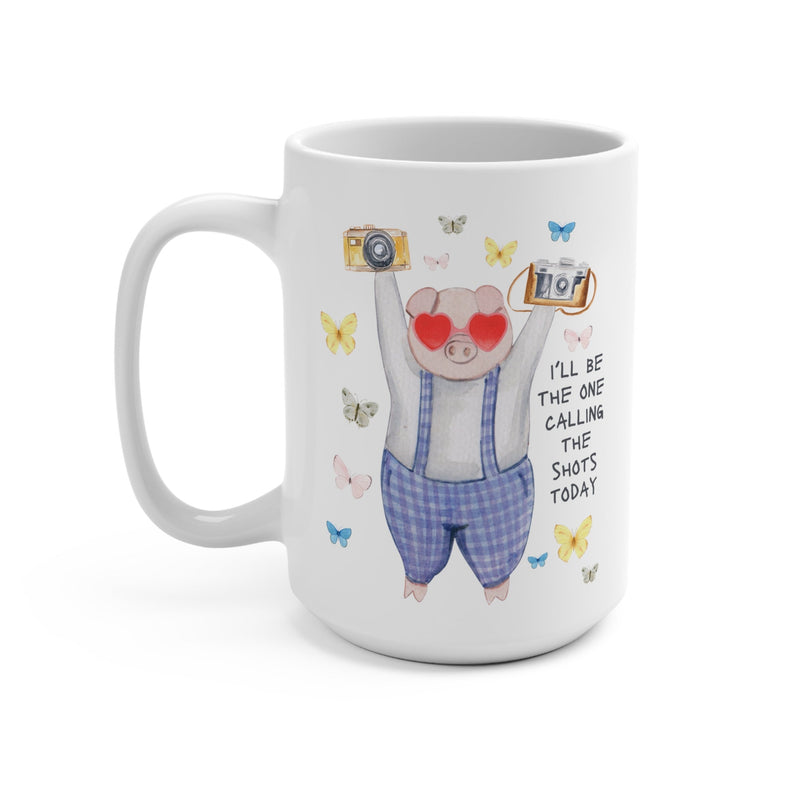 Funny Photographer Gift: I'll Be The One Calling the Shots Today, 15 Oz Coffee Mug, Silly Cottagecore Gift, Photographer Who Loves Animals - Opal and June
